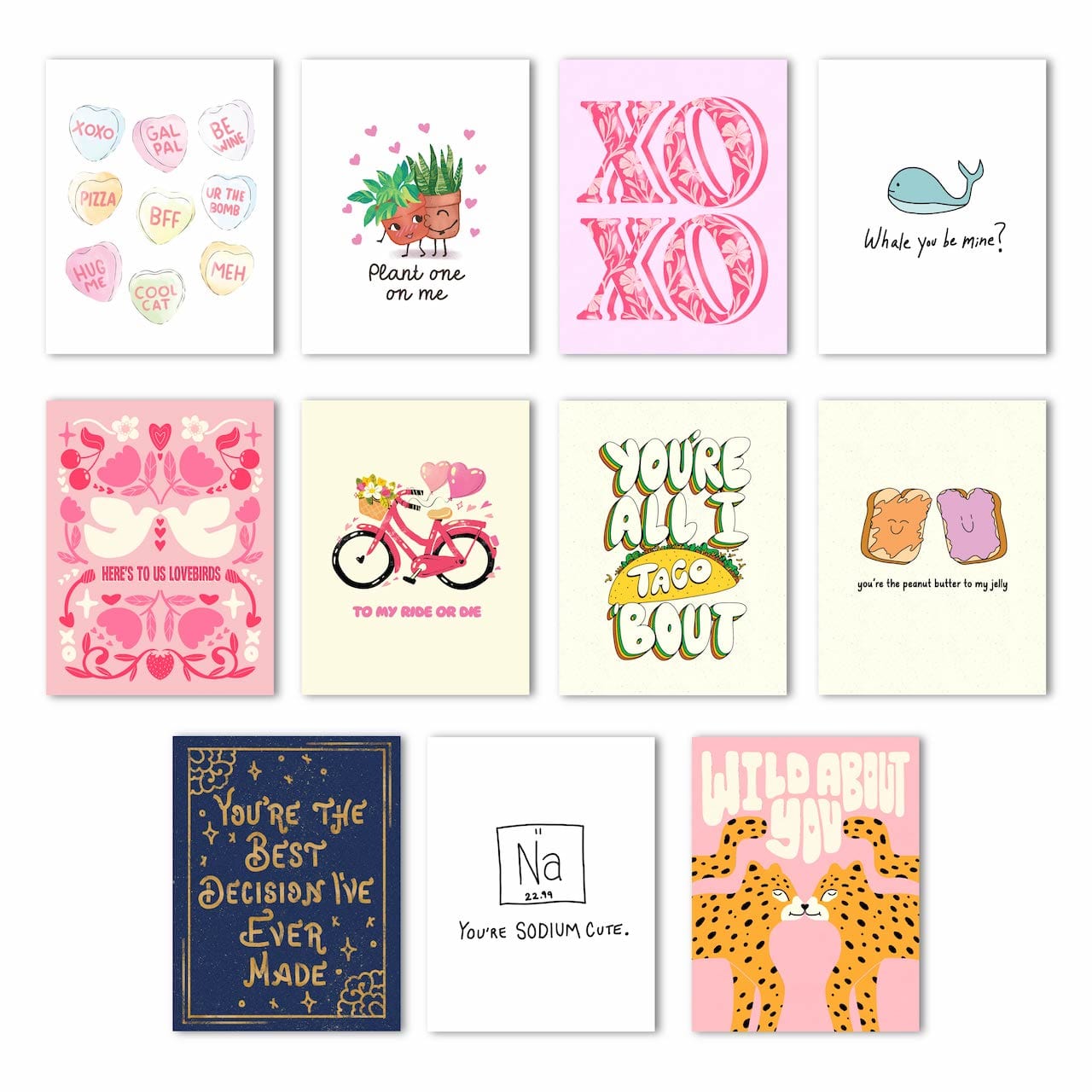  Valentine's Day Card 11 Pack (XOXO)、mySite、elrpsem3k