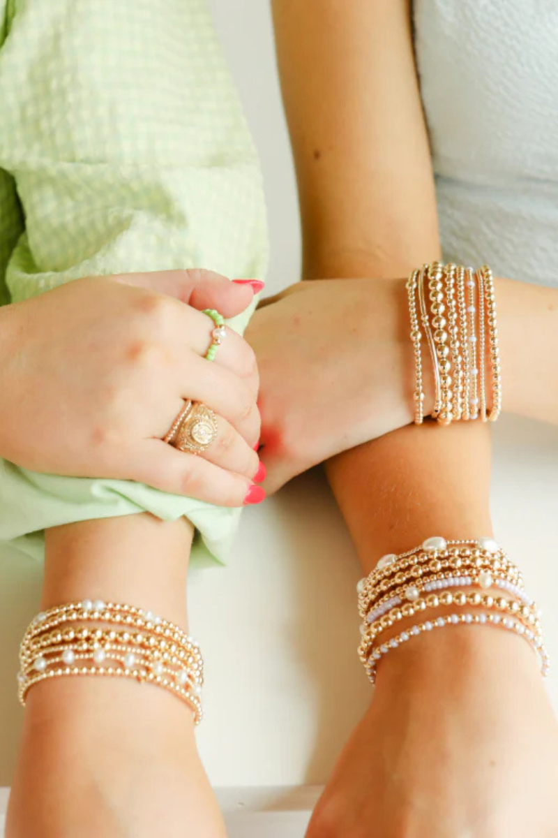 5MM Gold Beaded Bracelet- S/M、mySite、hinf8tx79