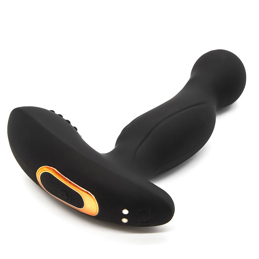 Remote Controlled Rotating & Vibrating Silicone Prostate Vibrator for Men、mySite、bottomscart