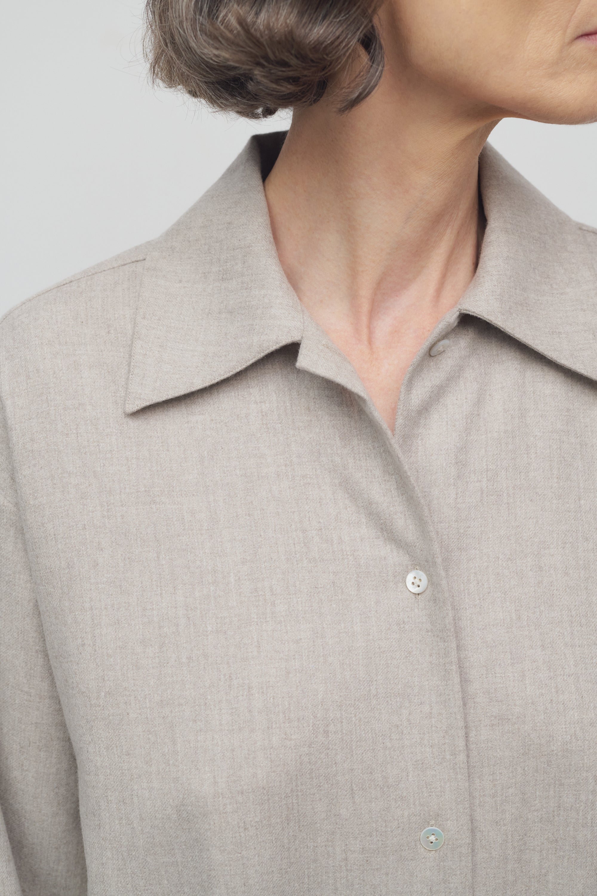 Komako Shirt in Wool and Cashmere、mySite、aoinhome