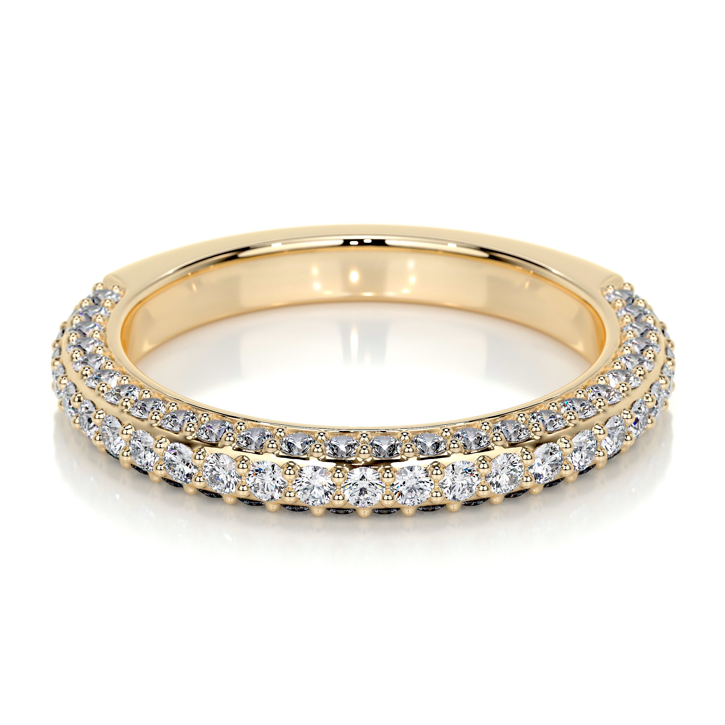 Anastasia Lab Grown Pave Diamond Wedding Ring (0.75 Carat) -18K Yellow Gold (RTS)、mySite、hinf8tx79