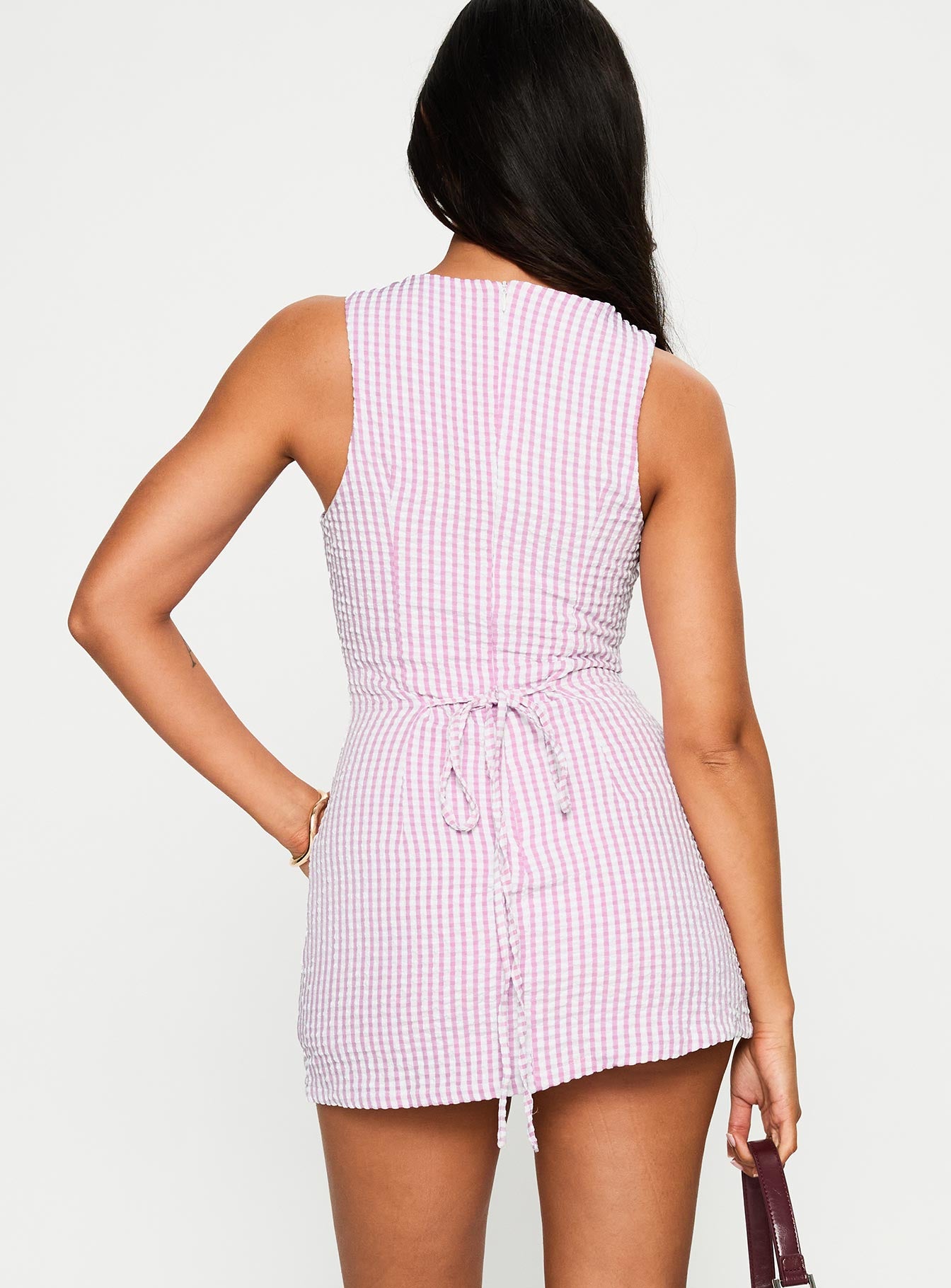 Yumiko Romper Pink Check、mySite、solidvoid