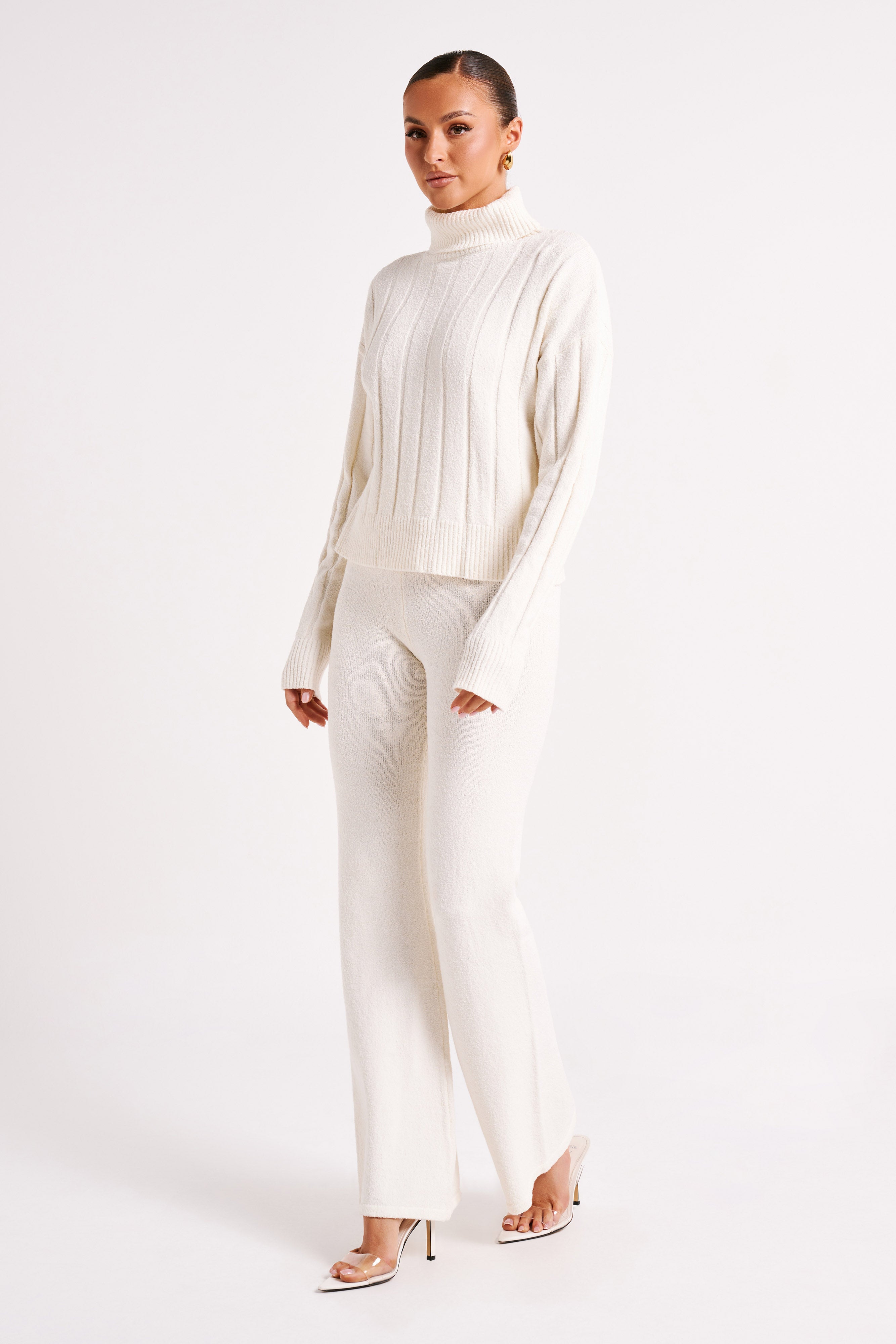 Angelina Knit Pants - Ivory、mySite、solidvoid