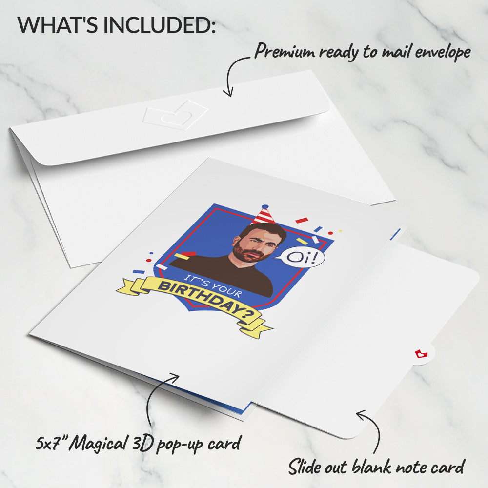 Ted Lasso Oi! It’s Your Birthday Pop-Up Card、mySite、solidvoid