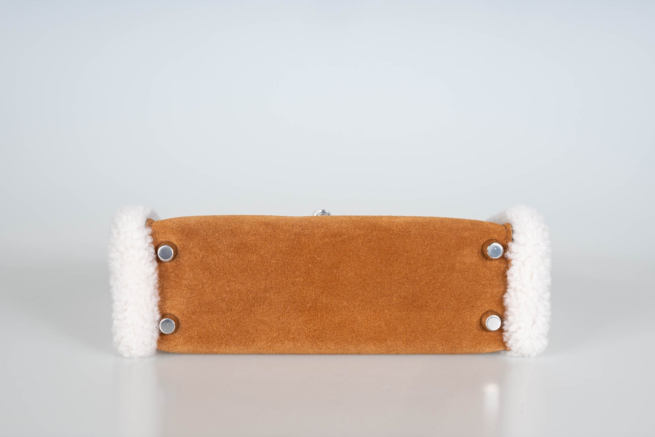 Hermès Teddy Mini Kelly 20 Chamois Grizzly, Alezan Swift and Ecru Mouton Shearling Palladium、mySite、garminoutage.com