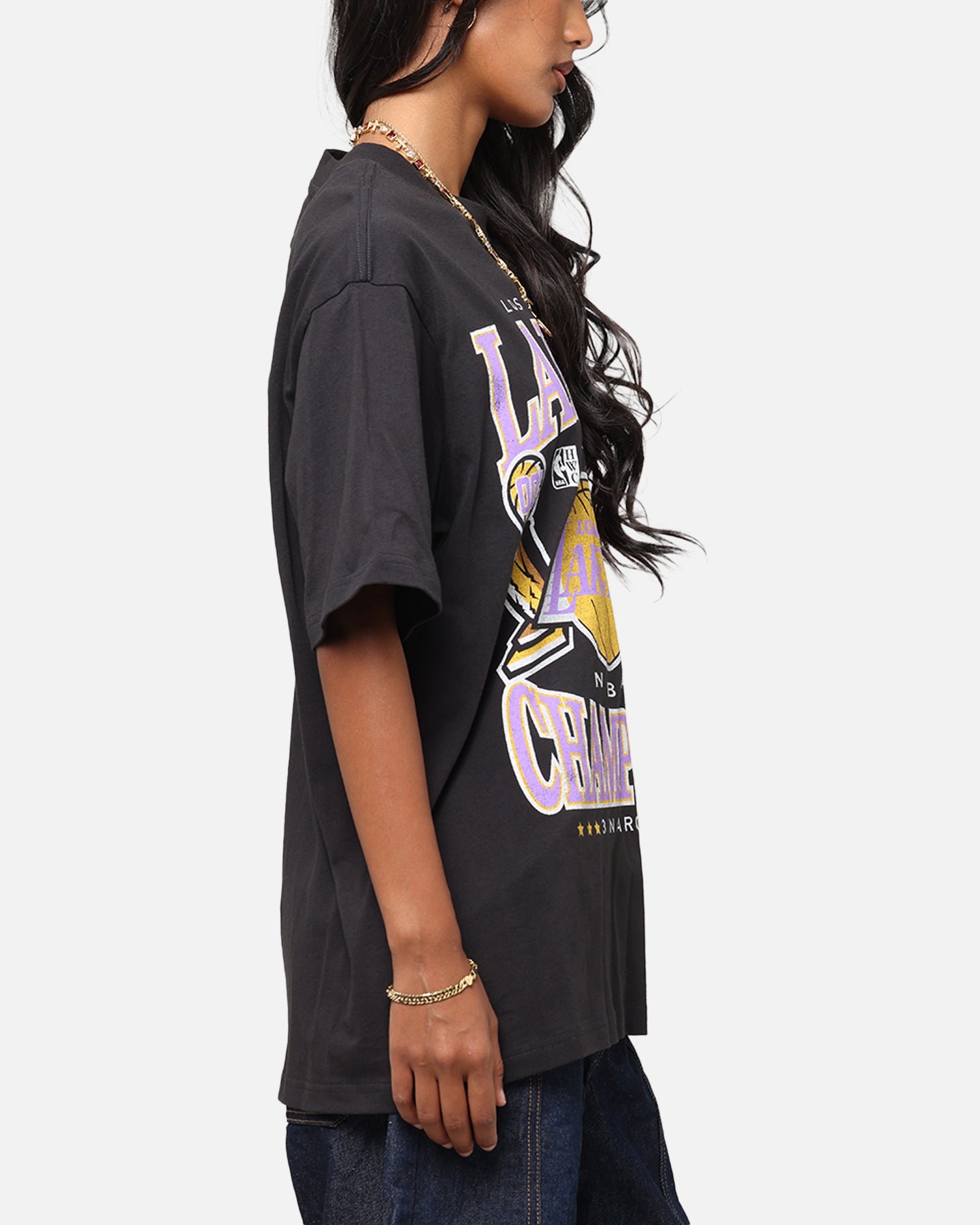 Mitchell & Ness Los Angeles Lakers Pinnacle T-Shirt Faded Black、mySite、zt4zffjzw
