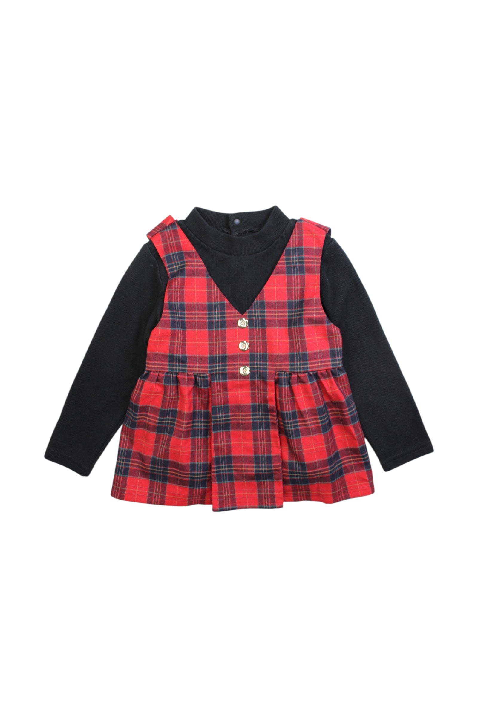 Petit Main Plaid Long Sleeve Dress 5T、mySite、g9winljtr