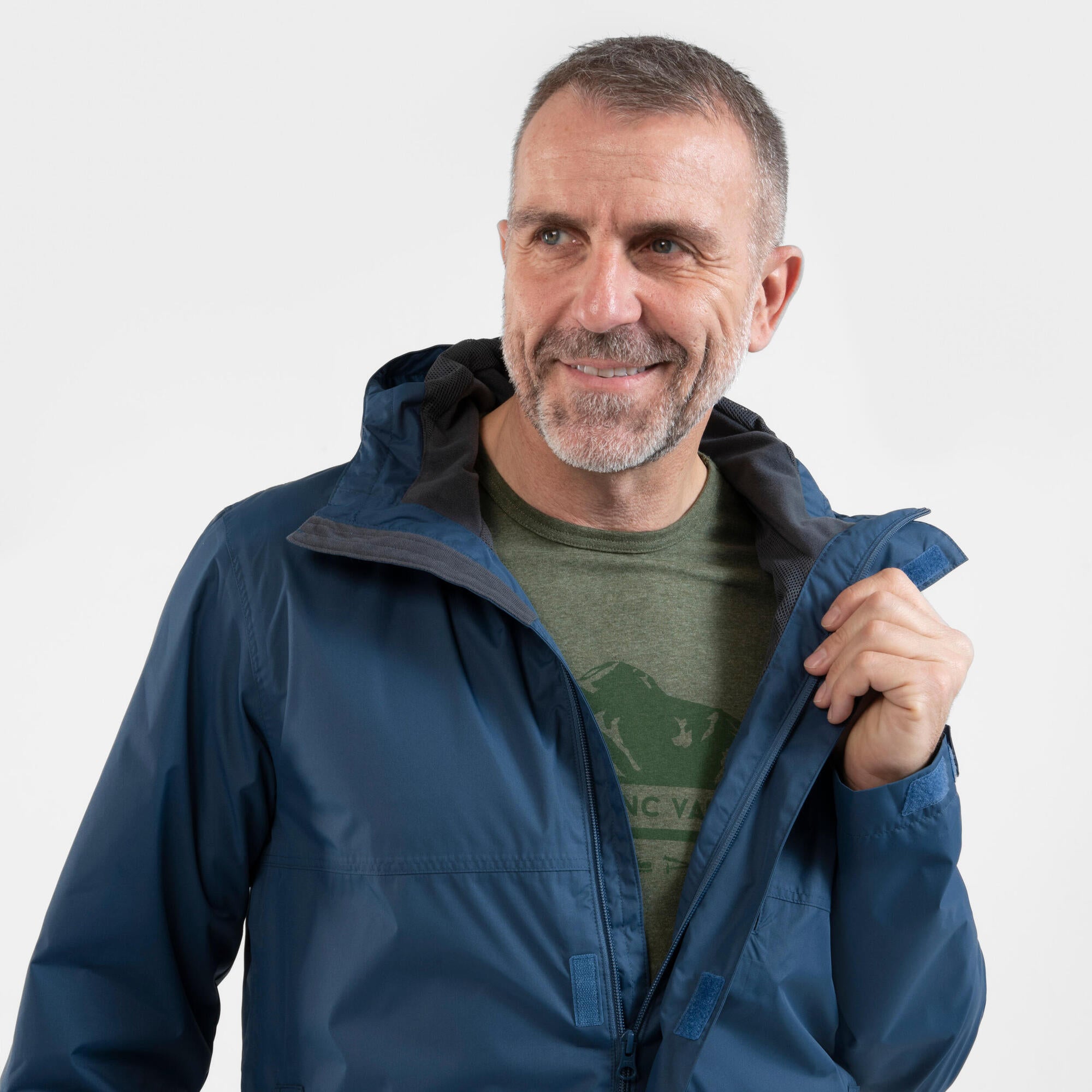 Quechua Men's NH500 Imper Waterproof Rain Jacket