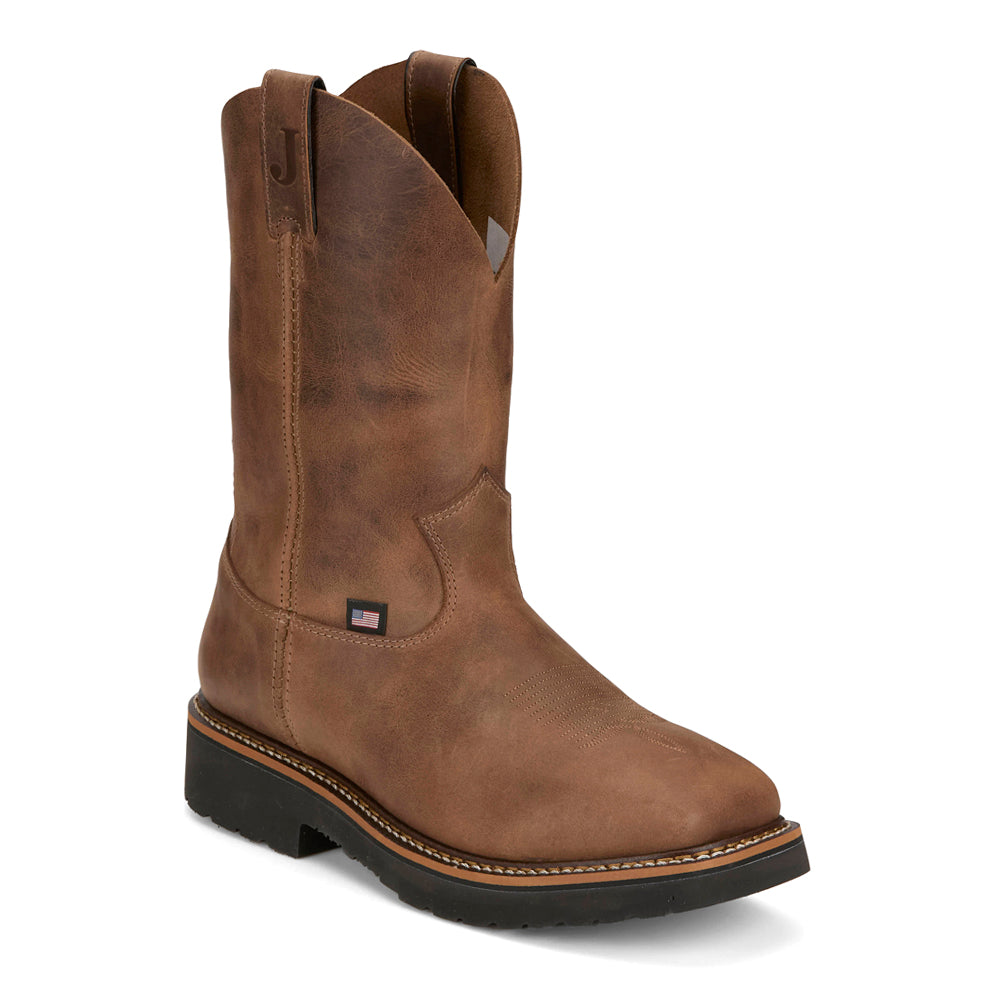 Ames 11 inch Pull On Slip Resistant Soft Toe Work Boots、mySite、gtrtttuynbv