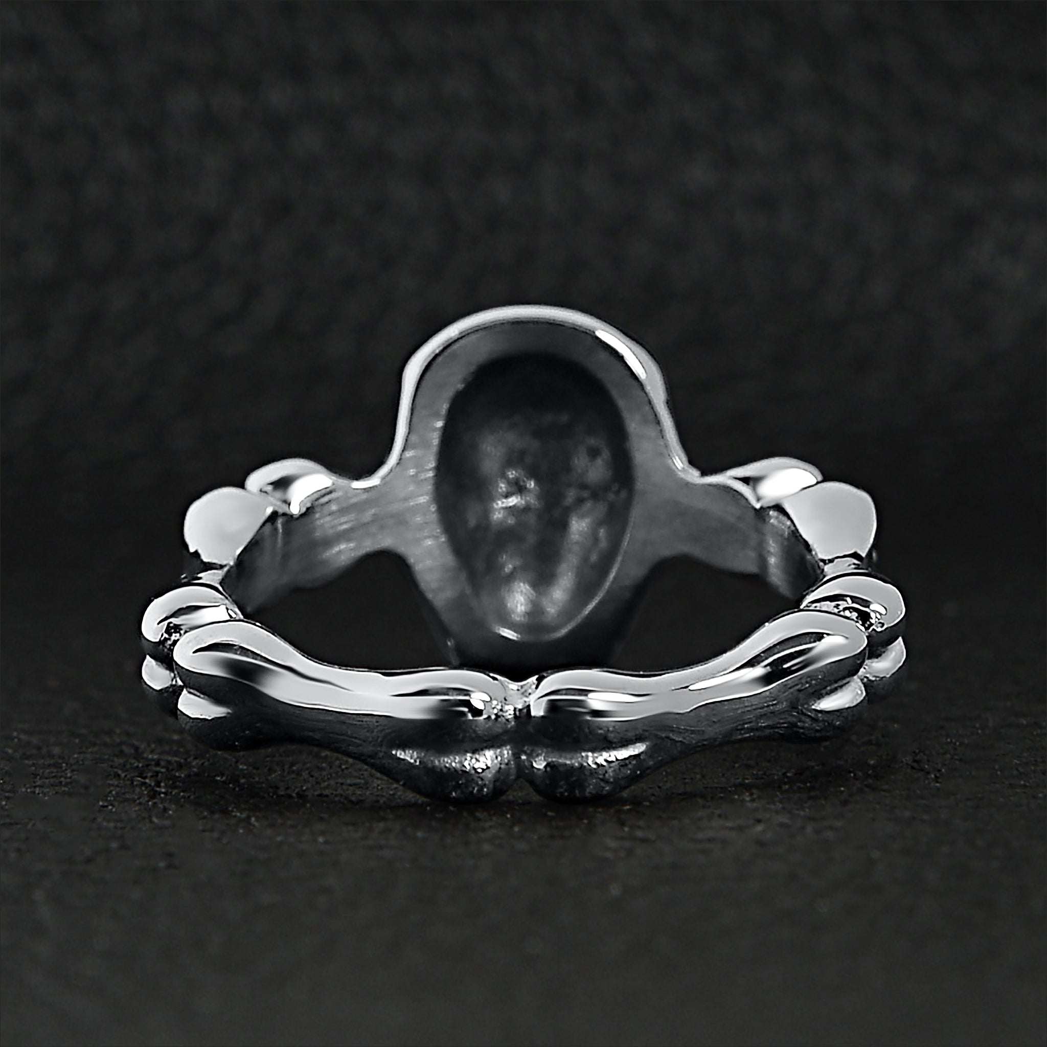 Stainless Steel Skull And Bones Women's Ring / SCR4099、mySite、dreamappss