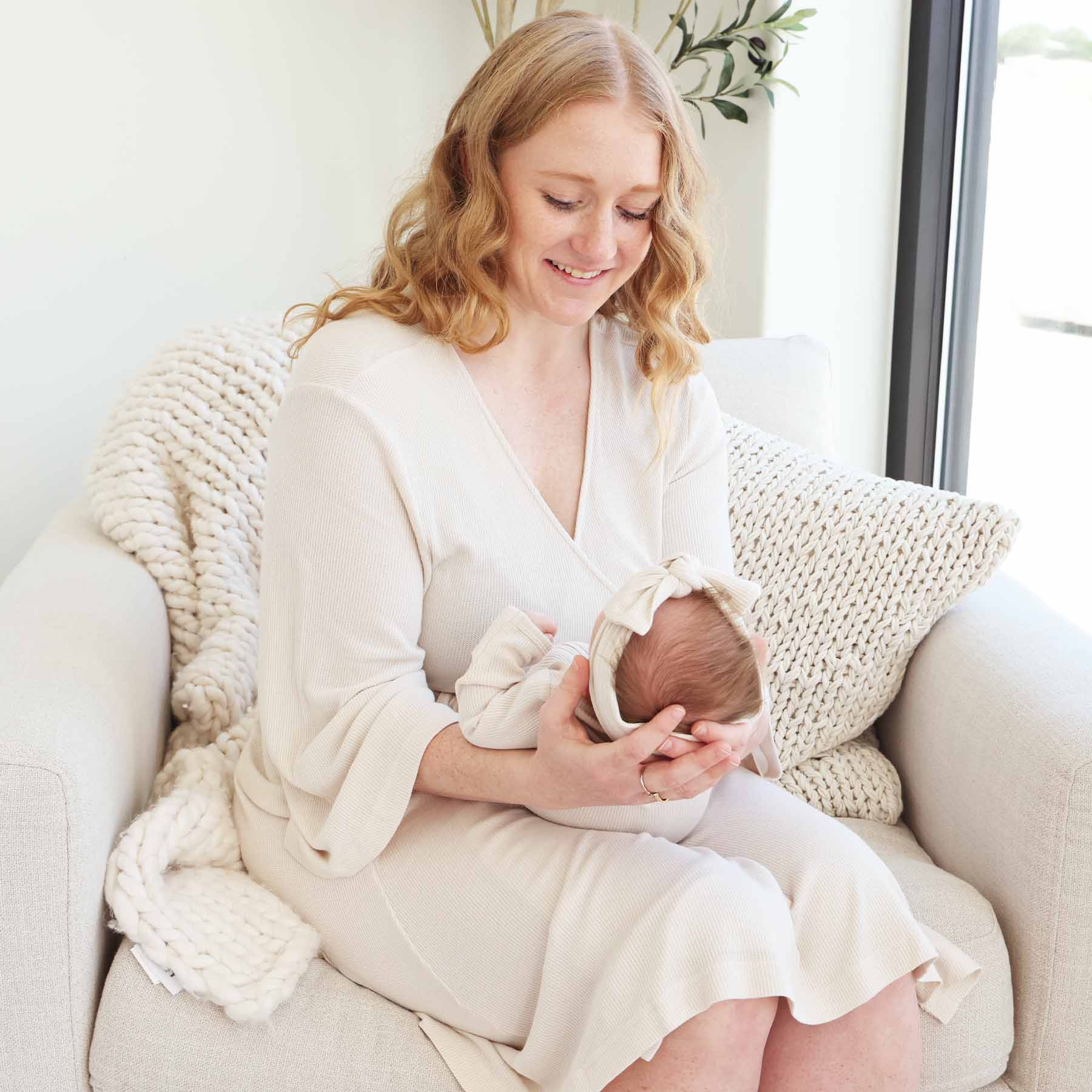  Eggshell Bamboo Waffle Knit Maternity Robe、mySite、layawaytickets