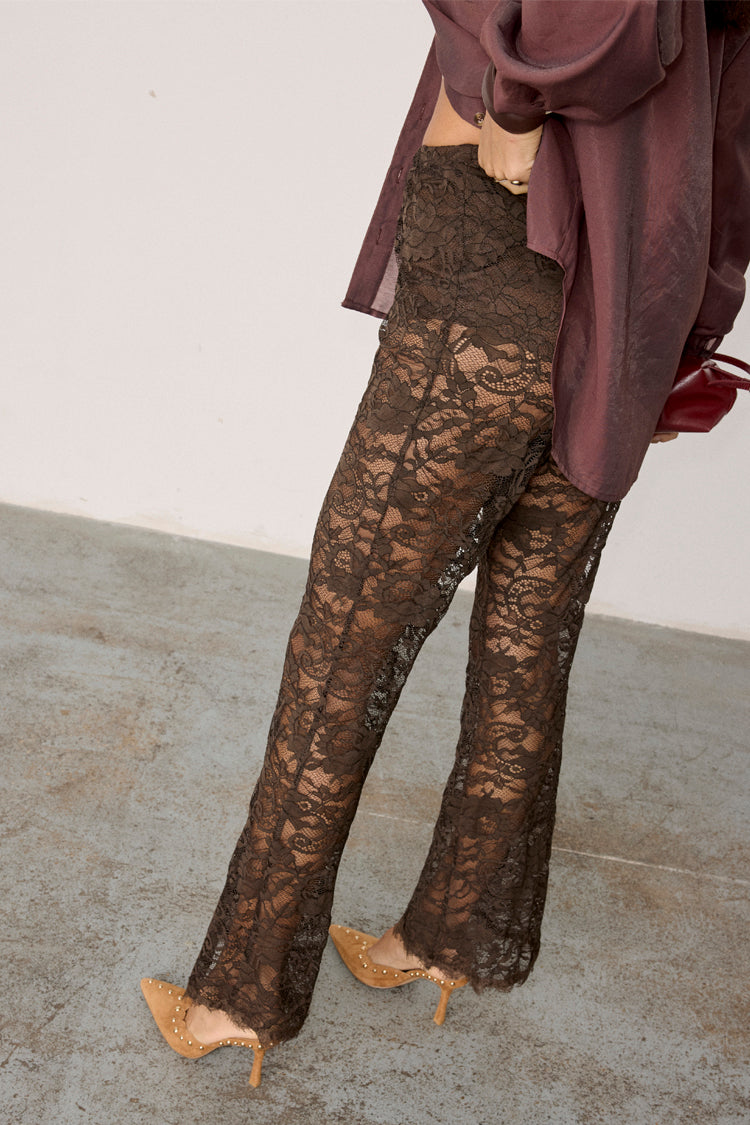 Chocolate Lace Diva Trousers Petite、mySite、solidvoid