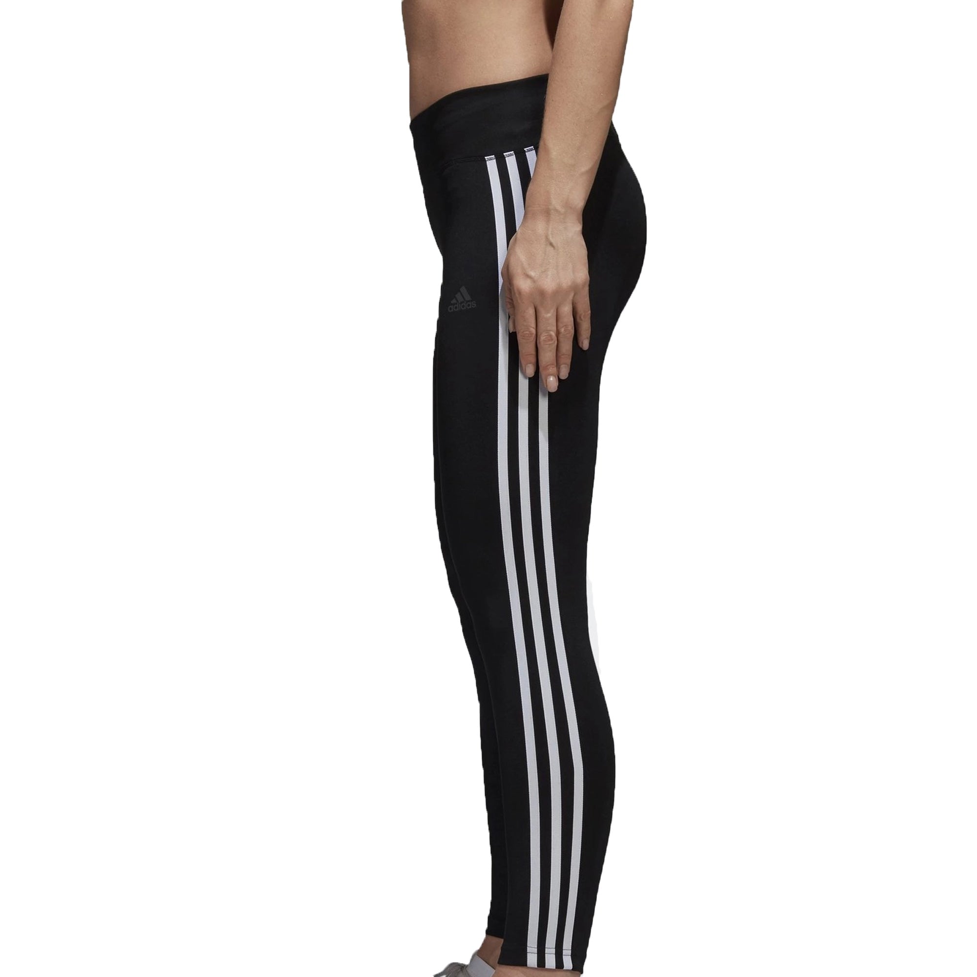 adidas Women's Design 2 Move ClimaLite 3-Stripes Tights Black/White、mySite、noshort