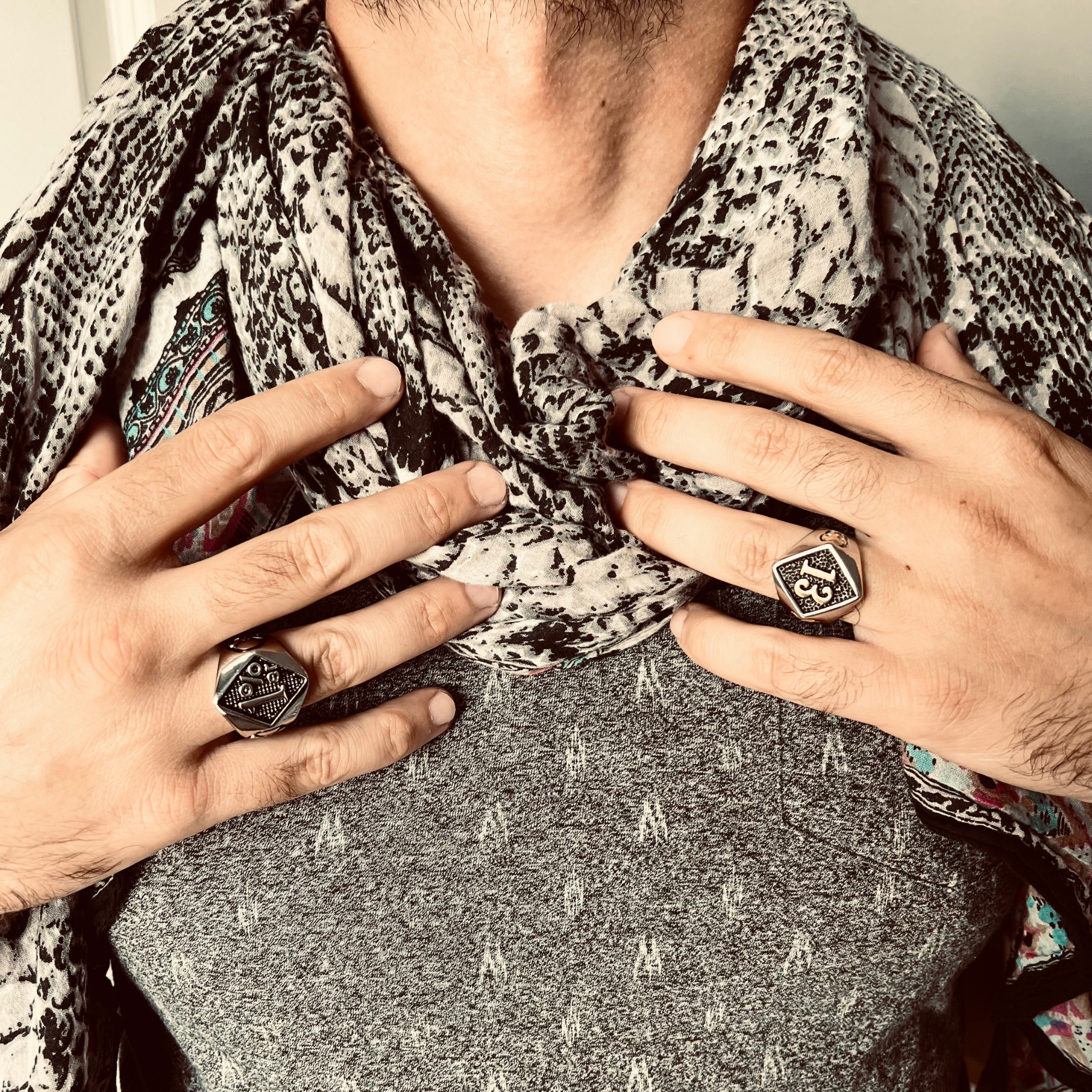 Stainless Steel 1%er With Skull Accents Signet Ring / SCR4113、mySite、dreamappss