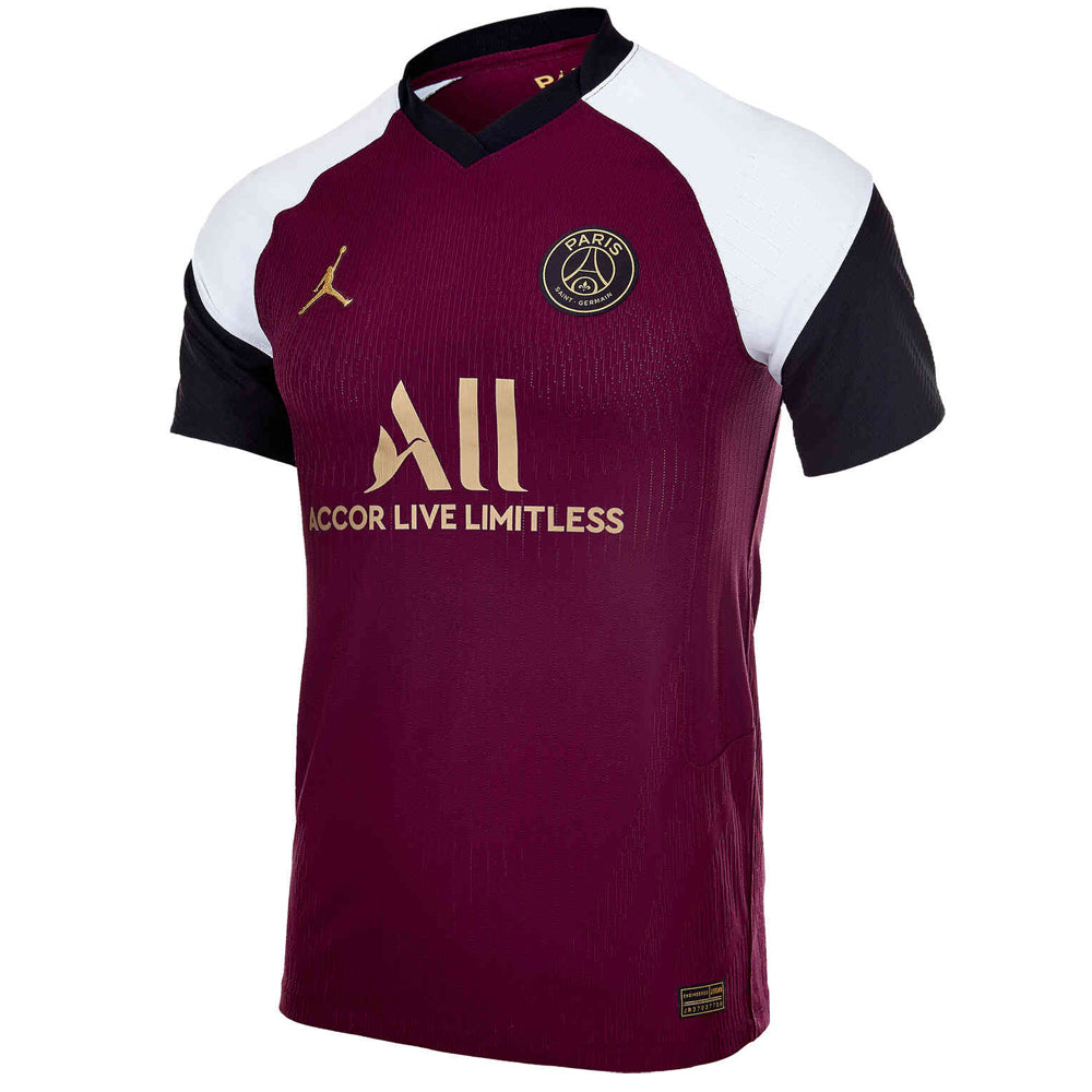 Nike Men's Paris Saint-Germain 2020/21 Vapor Match Third Jersey Bordeaux/Truly Gold、mySite、bottomscart