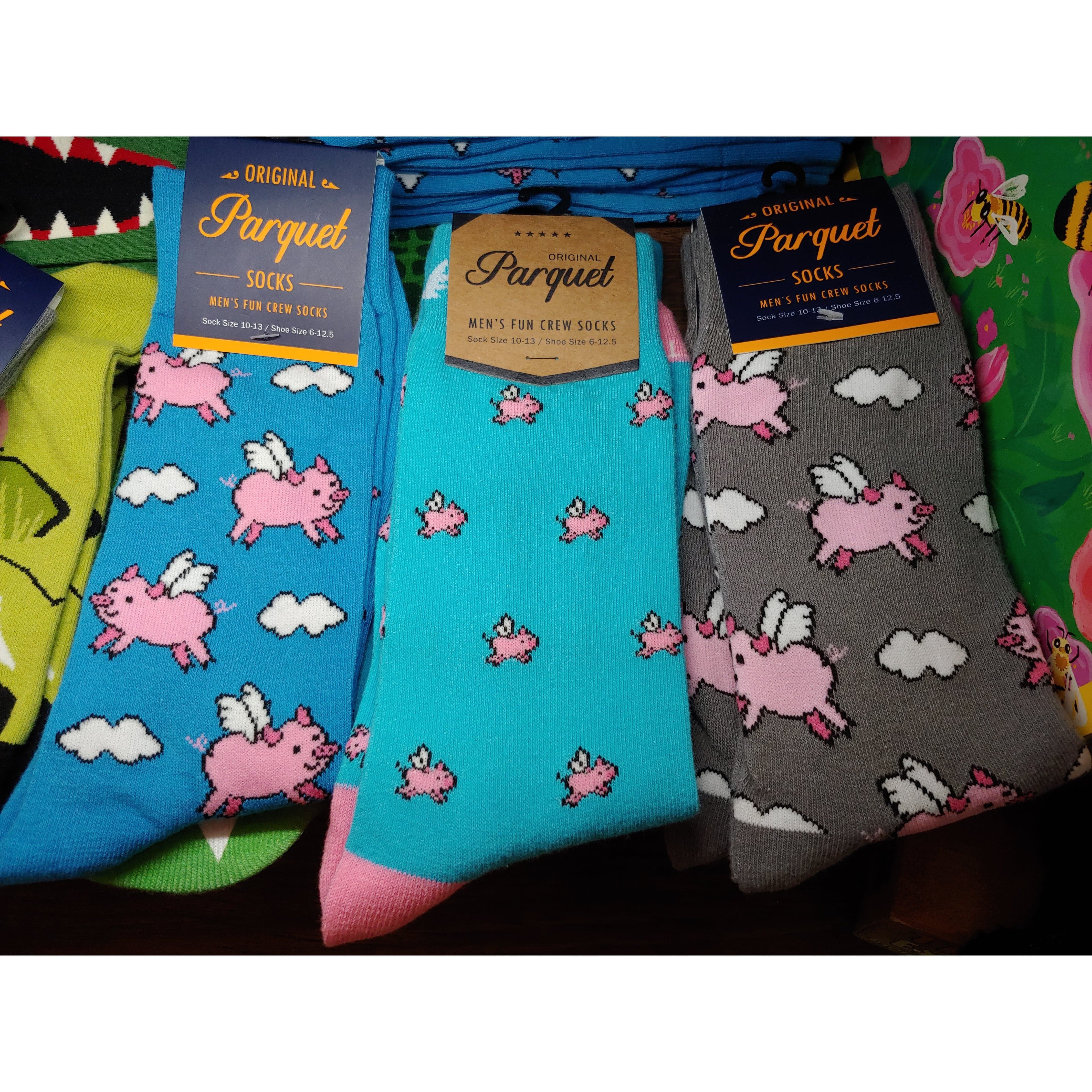 Men's Crew Socks-Pigs, Police, Camo, Dogs, CUTE!、mySite、g9winljtr