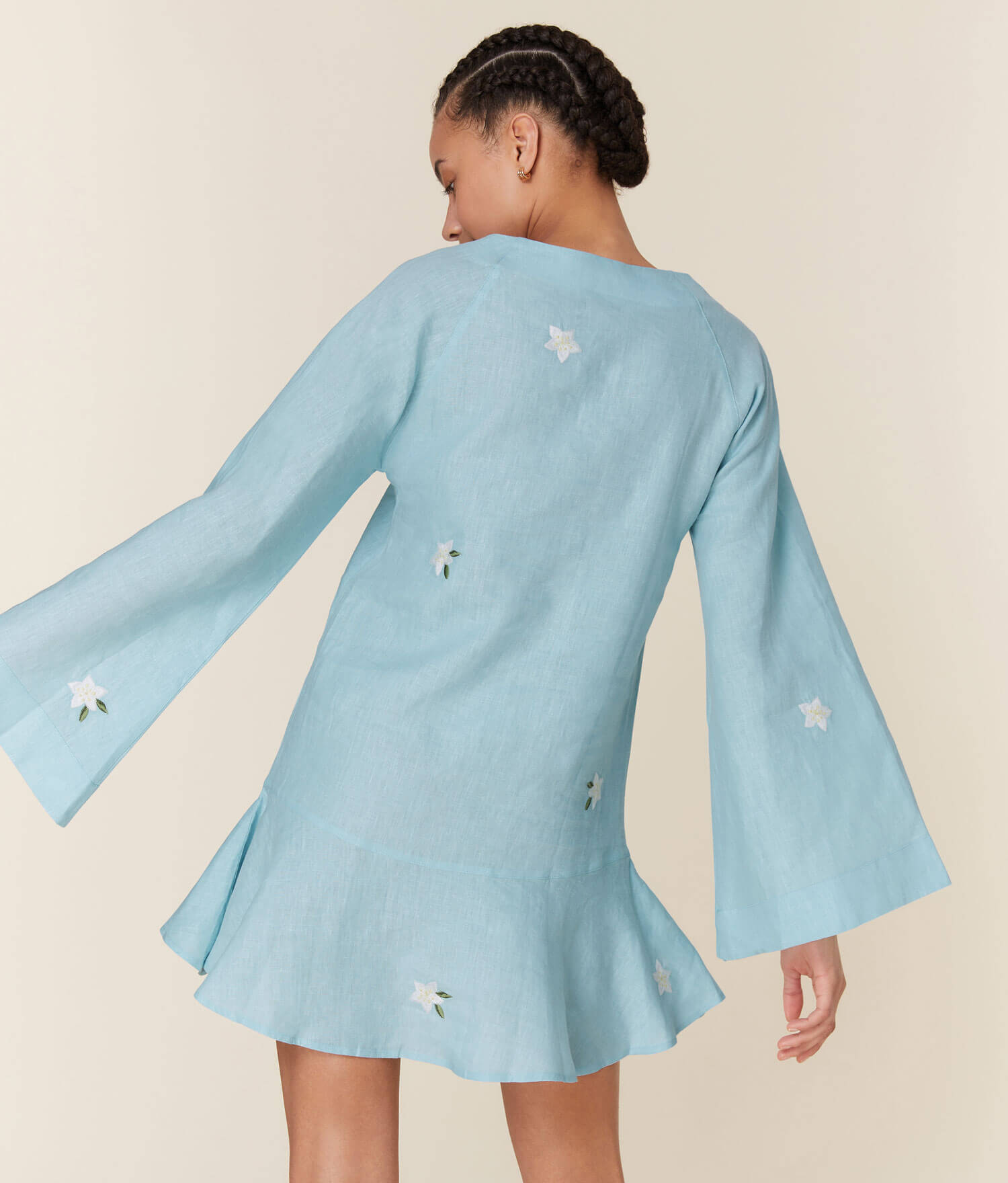  The Serik Mini Dress - Linen - Hydrangea、mySite、ashleygrahame