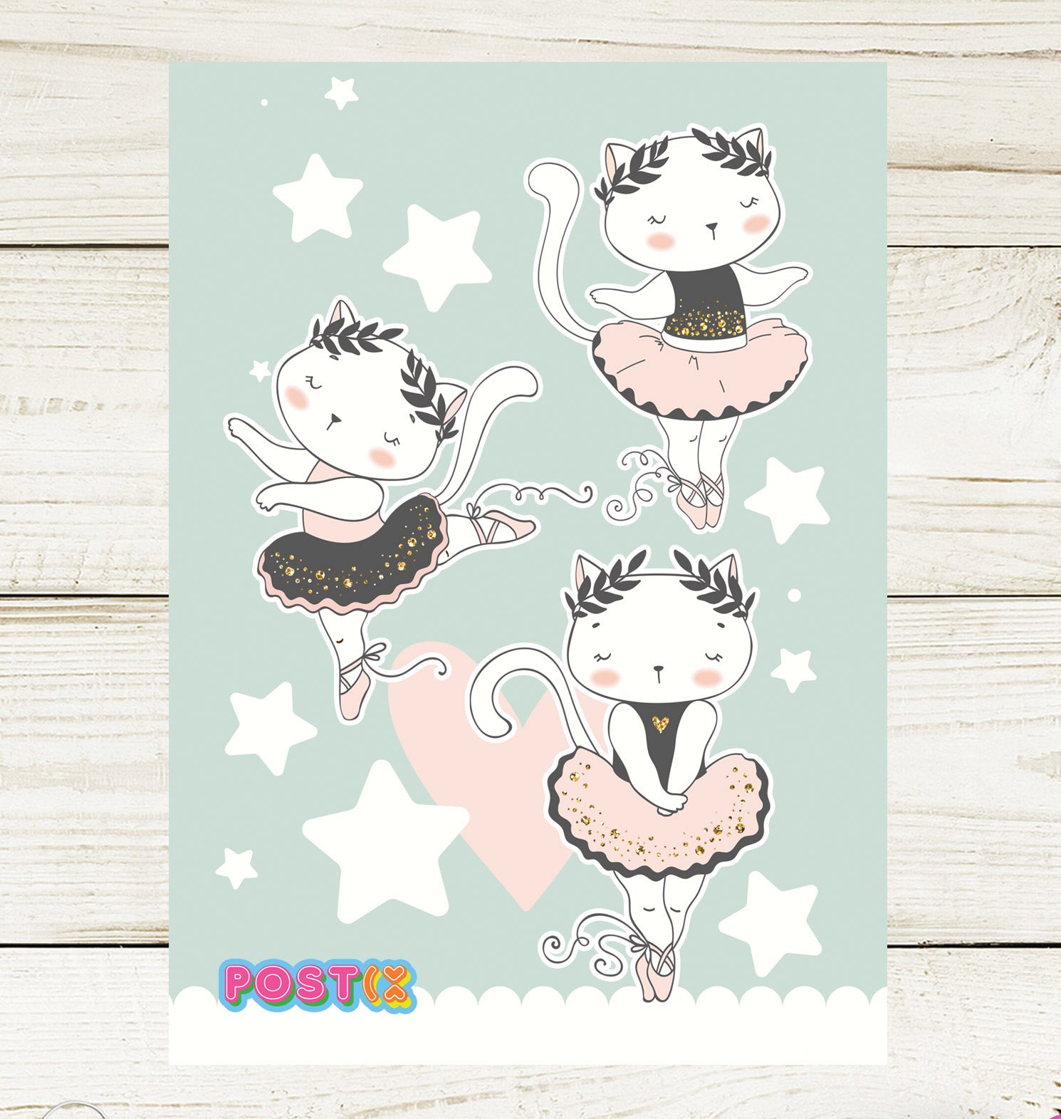  Purrfect Pirouettes Sticker Sheet、mySite、ghnorth