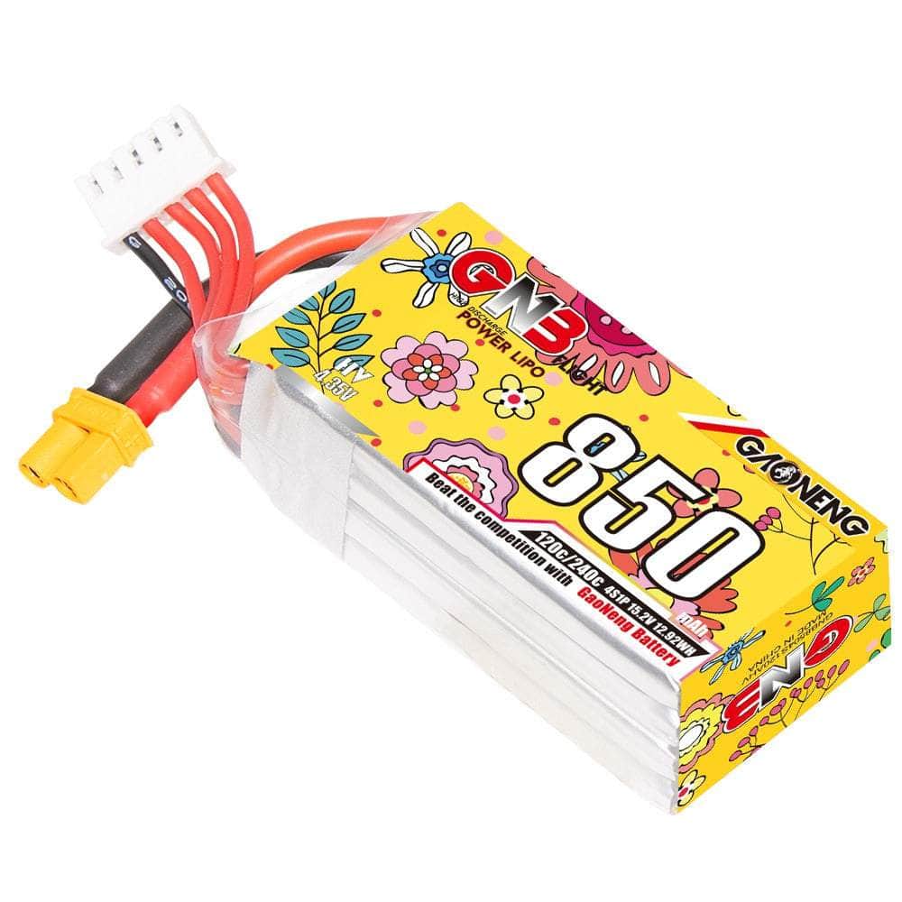  Gaoneng GNB 15.2V 4S 850mAh 120C LiHV Micro Battery - XT30、mySite、merchandisen