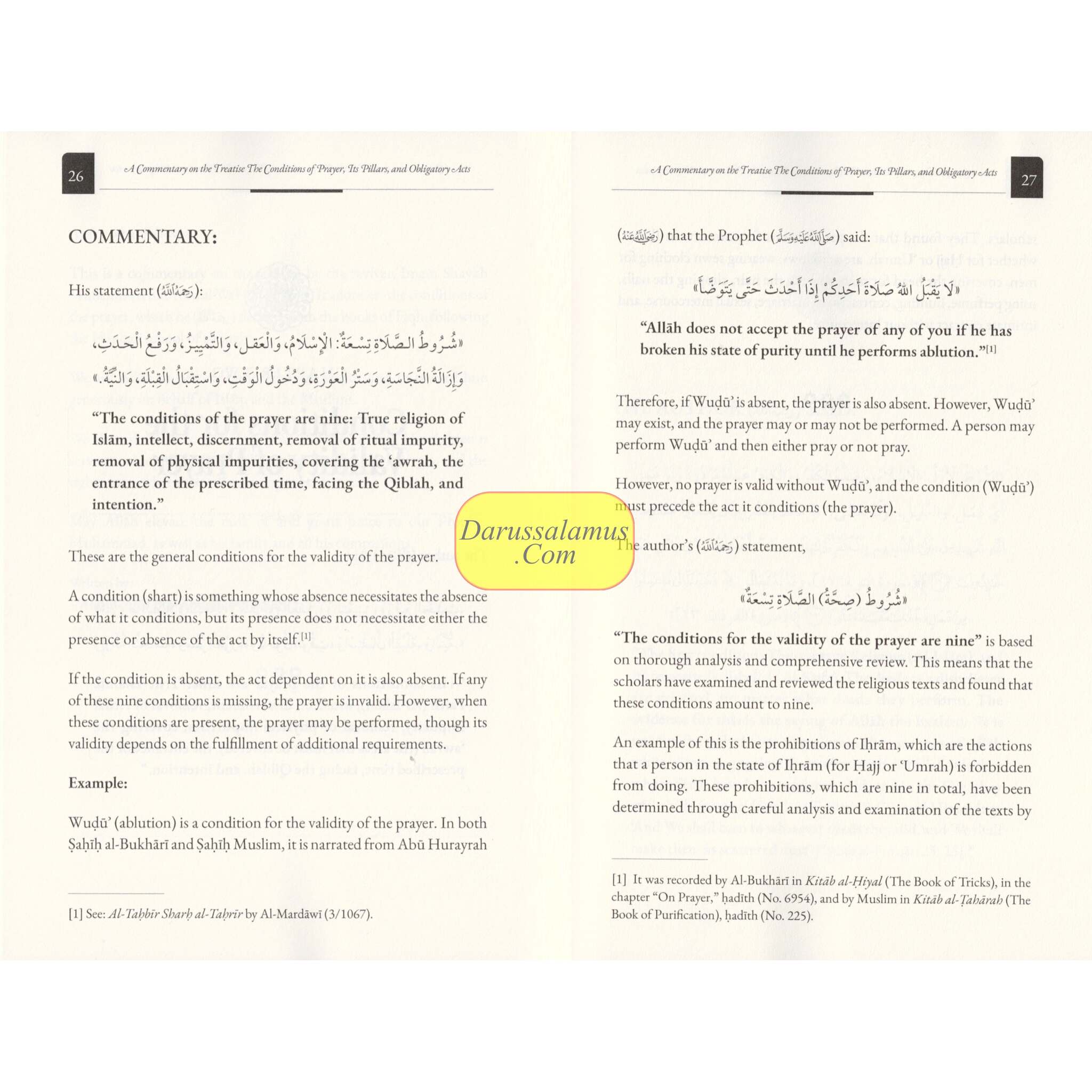 A Commentary on the Treatise: The Conditions of Prayer, its Pillars, & Obligatory Acts、mySite、topwebapps