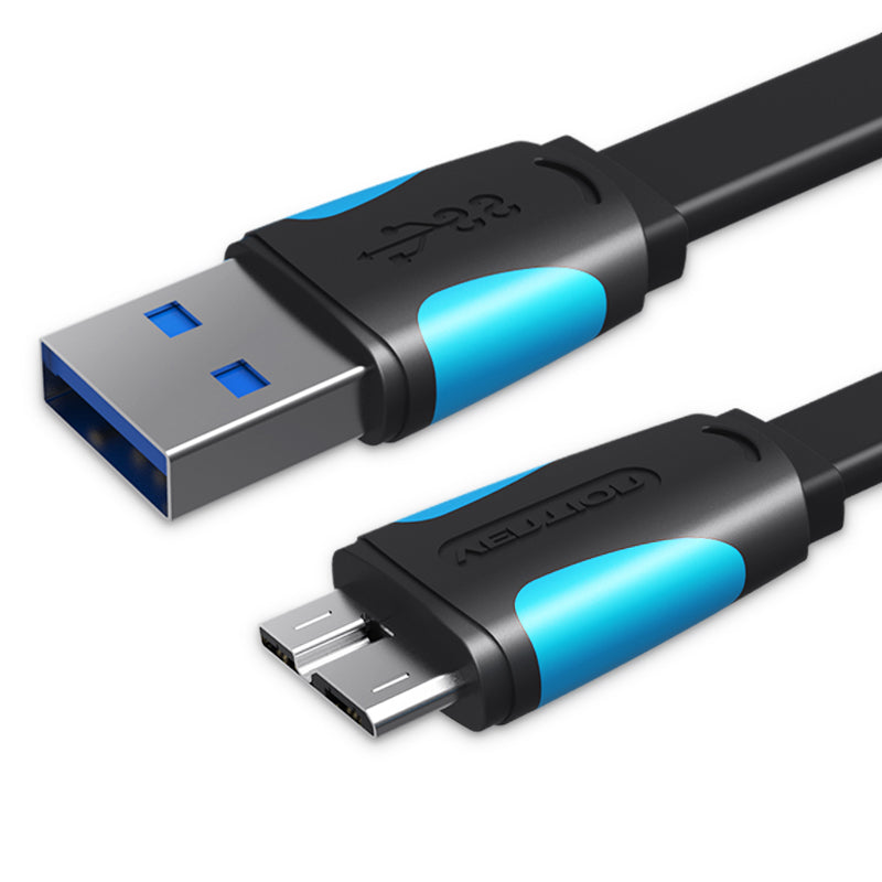 Vention Flat USB3.0 A Male to Micro B Male Cable、mySite、fannypackpong