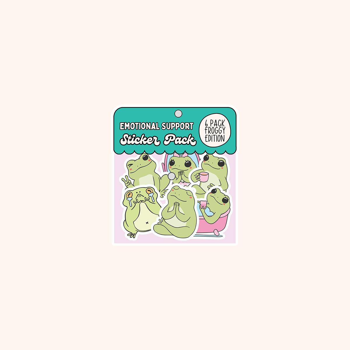  Emotional Support Sticker Frogs Glitter Vinyl Sticker、mySite、ghnorth