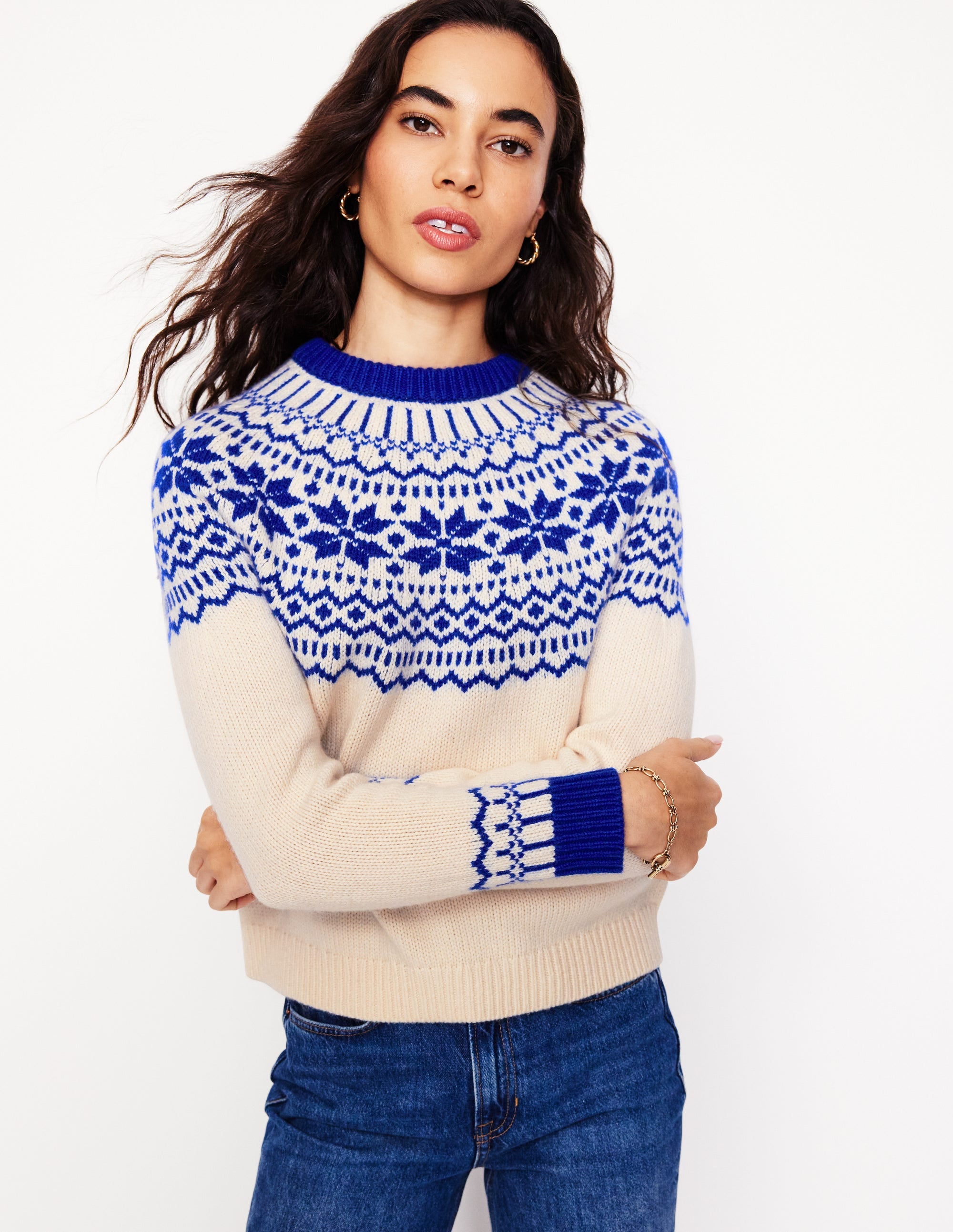 Eleanor Fair Isle Jumper-Warm Ivory、mySite、ashleygrahame