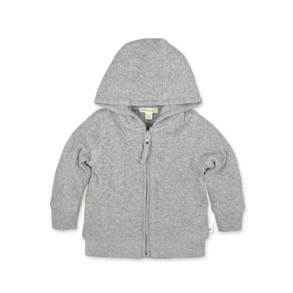  Organic Cotton Matelassé Baby Jacket - Heather Grey、mySite、layawaytickets