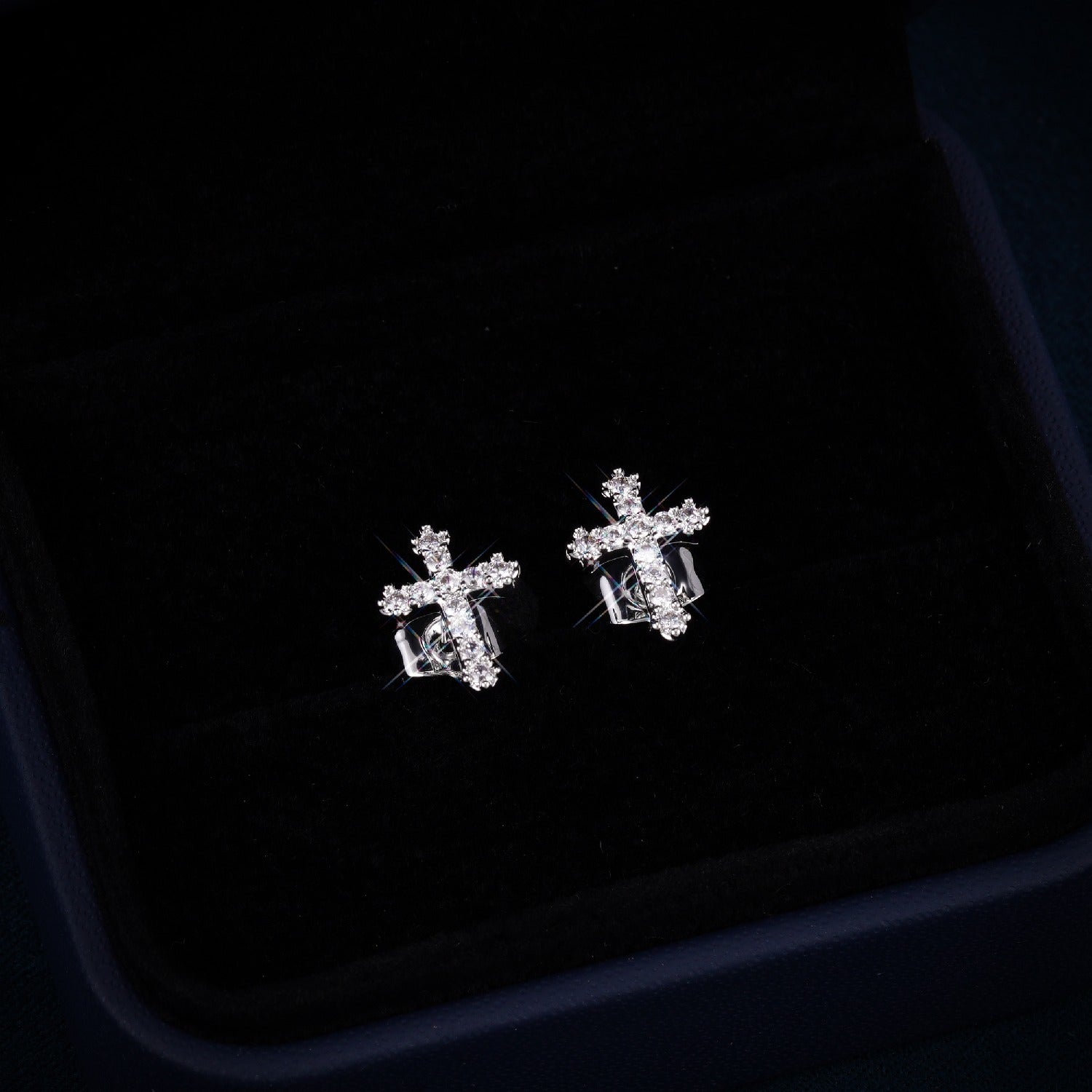 VVS Cross Earrings 14K Gold、mySite、hinf8tx79