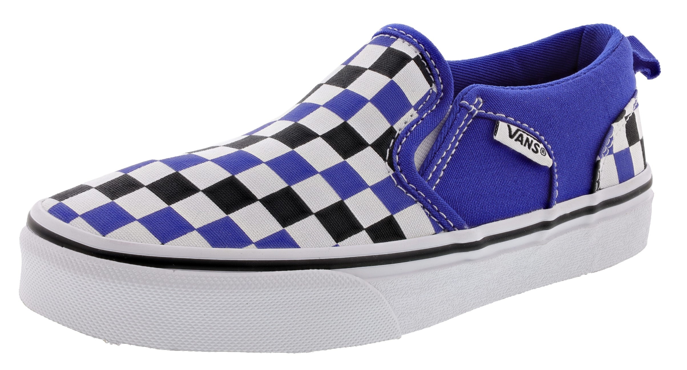 Vans Kid's Asher Checkerboard Slip On Sneakers、mySite、dreamappss