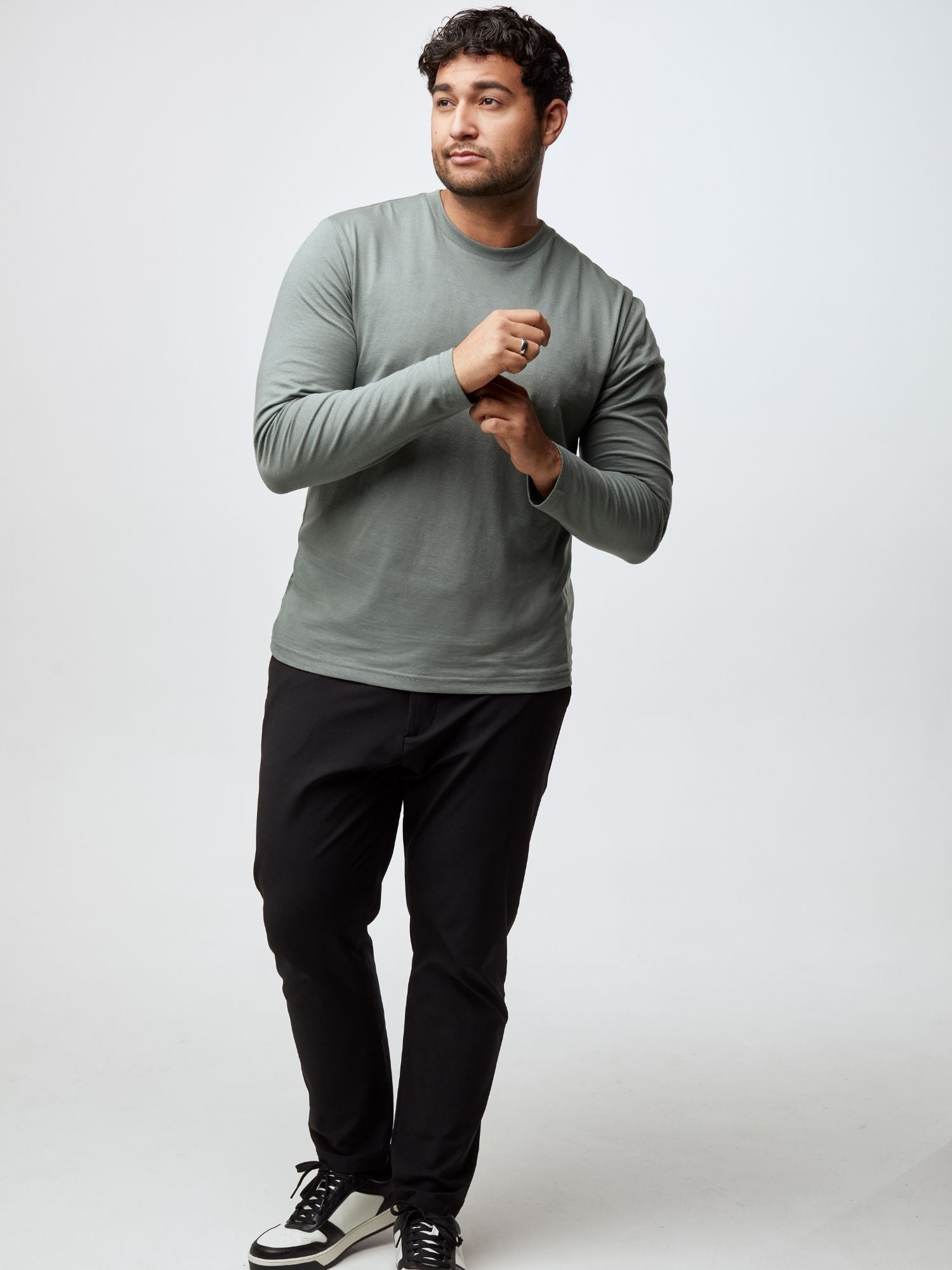  Mercury Green Long Sleeve Crew Neck、mySite、ghnorth