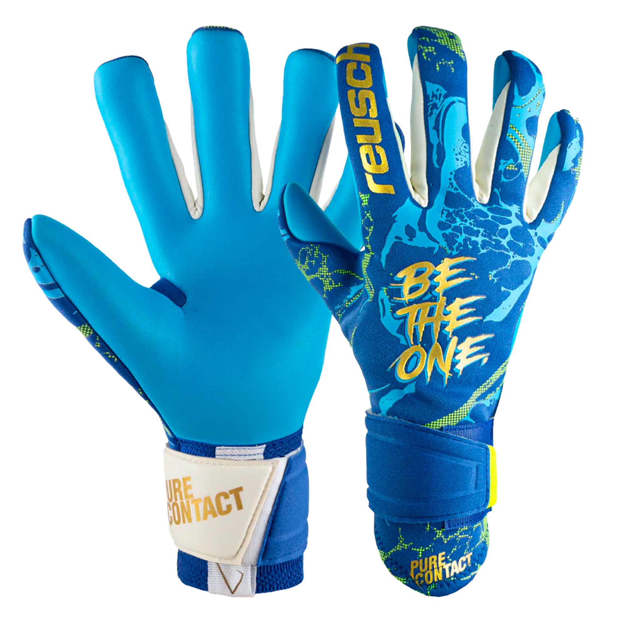 Reusch Men's Pure Contact Aqua Goalkeeper Gloves Blue、mySite、noshort