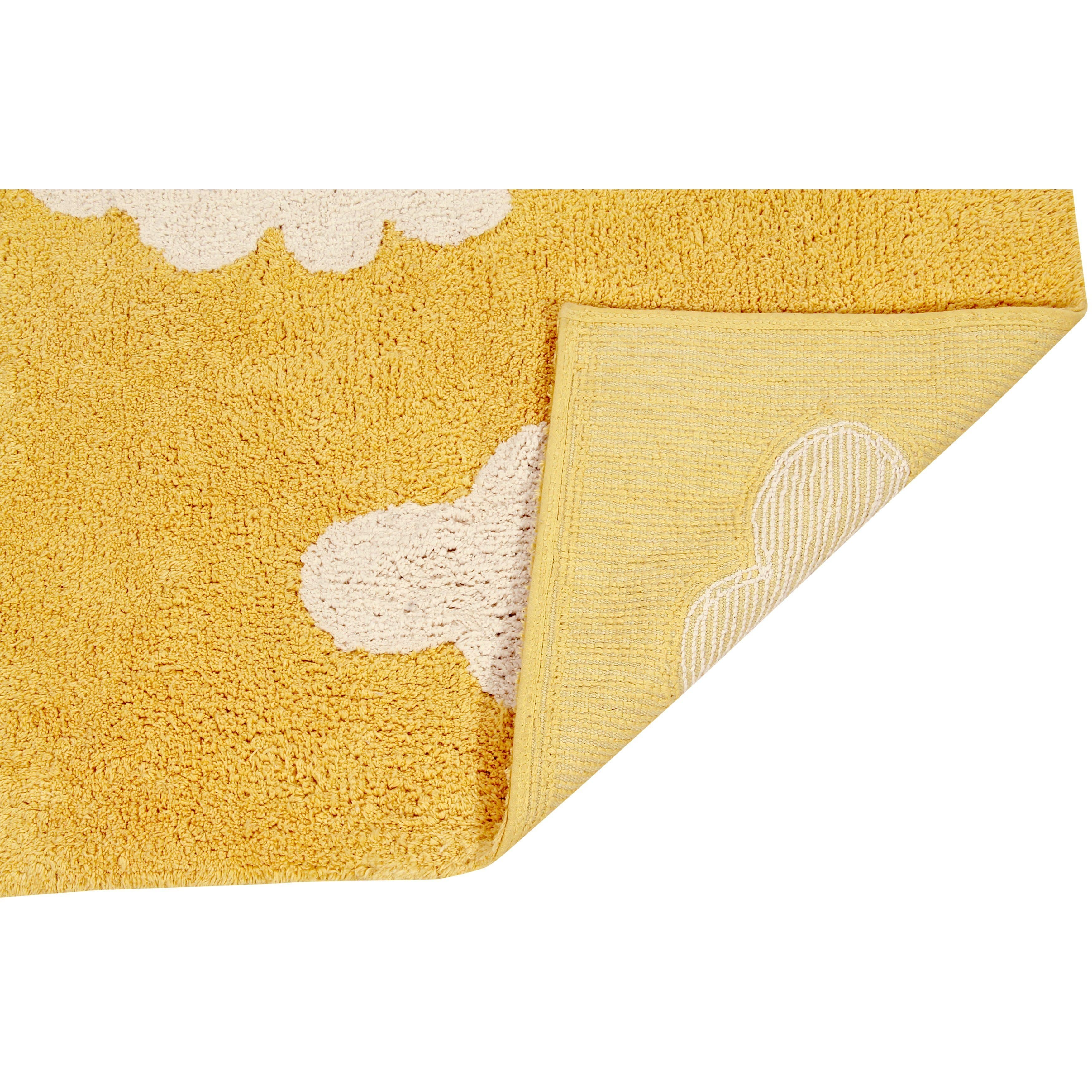 Clouds Mustard Machine Washable Area Rug、mySite、gigharbornorthrealestate