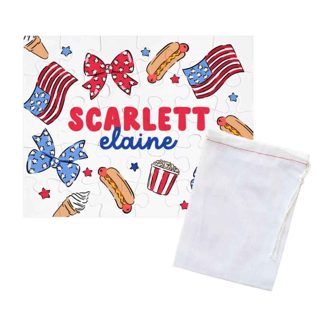  Kids Personalized 30 Piece Puzzle | Party In The USA Bows、mySite、layawaytickets