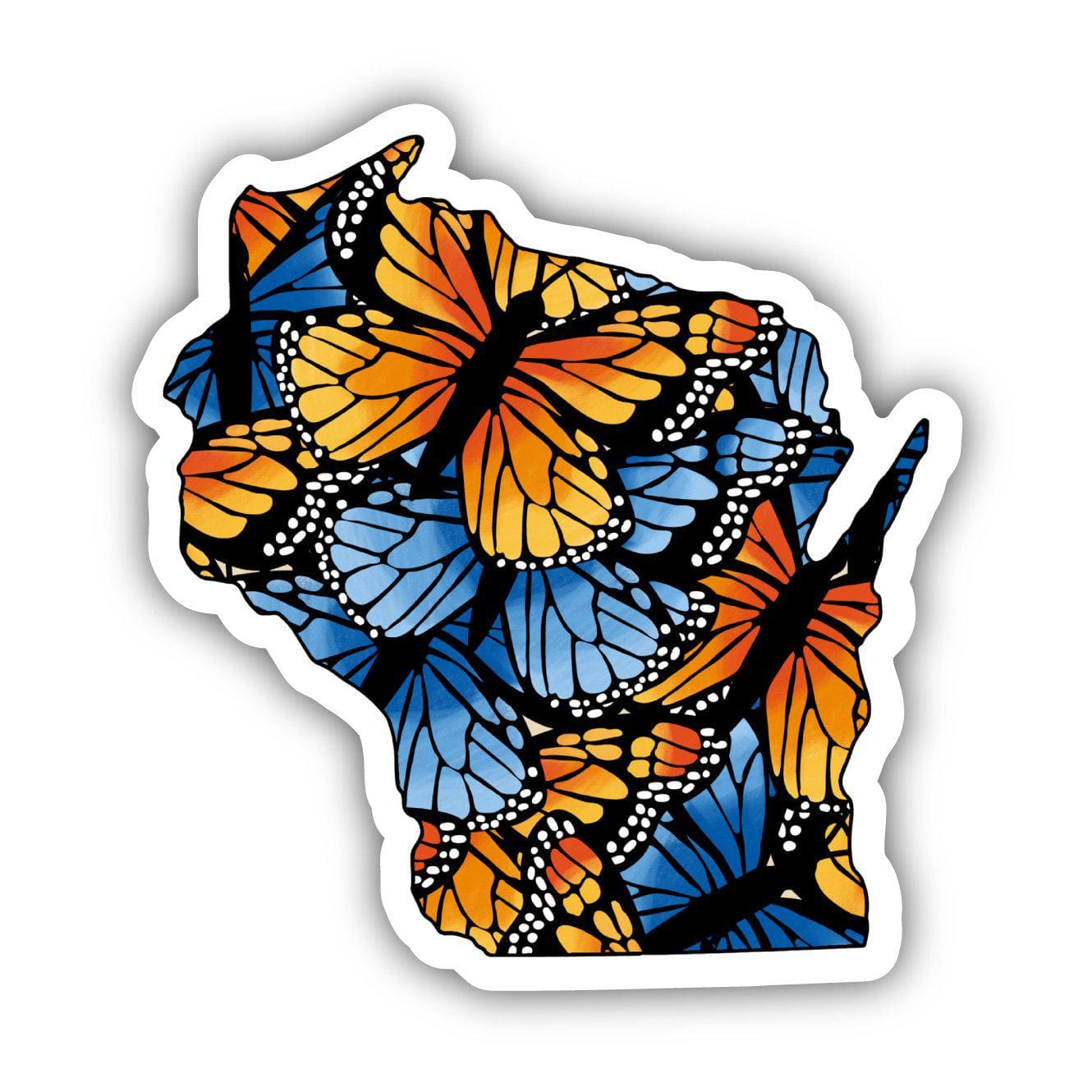  Wisconsin Butterfly Pattern Sticker、mySite、elrpsem3k