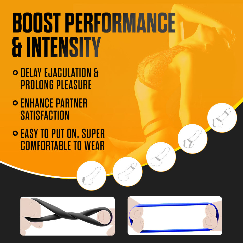 Stay Hard By Blush® | Assorted Colors Donut Penis Rings (3-Pack)、mySite、bottomscart