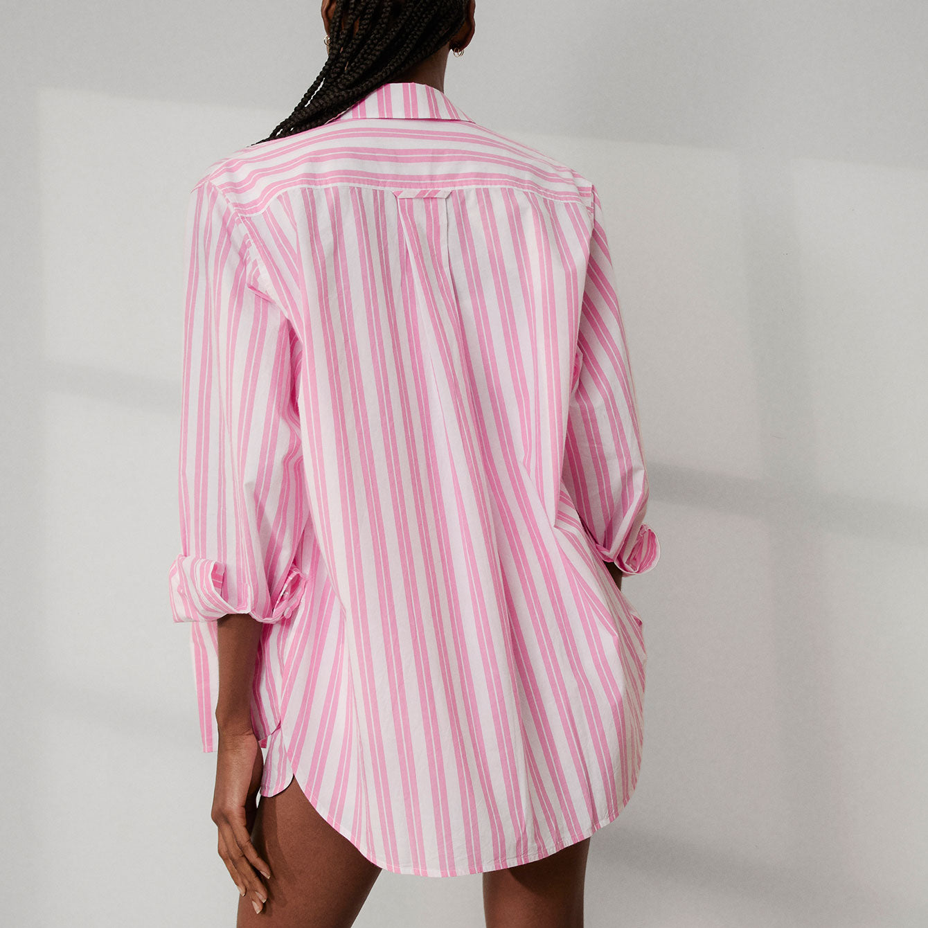 Airy Cotton Curved Hem Shirt、mySite、bengalsvssteelers