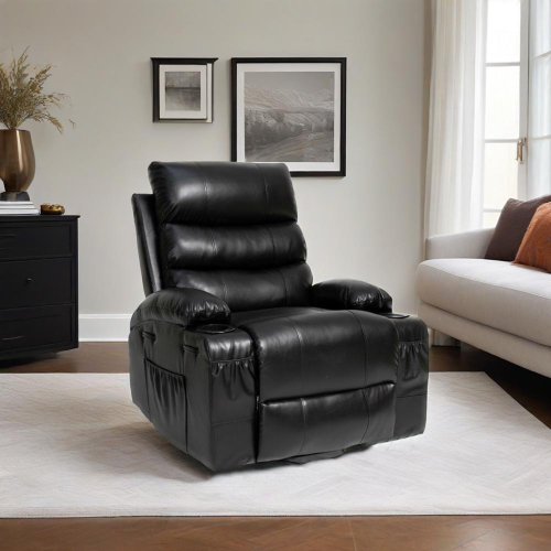 21"seat width,large size Electric Power Lift Recliner Chair Sofa for Elderly, 8 point vibration Massage and lumber heat, Remote Control, Side Pockets and Cup Holders, cozy fabric, overstuffed arm pu、、casual
