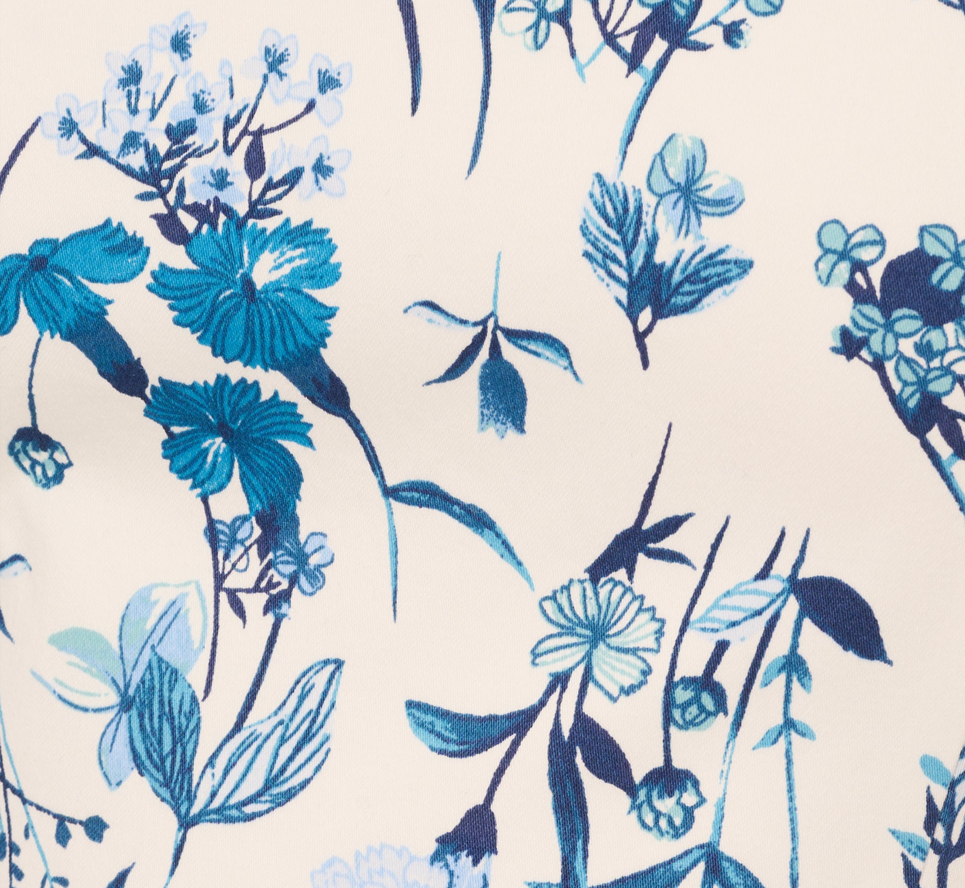 Sleeveless Floral Short Balloon Skirt Dress In Ivory Blue Multi、mySite、solidvoid