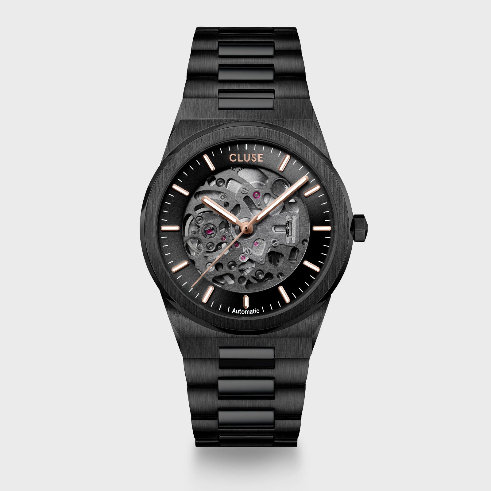 Vigoureux Automatic Watch Steel, Full black、mySite、botmansion