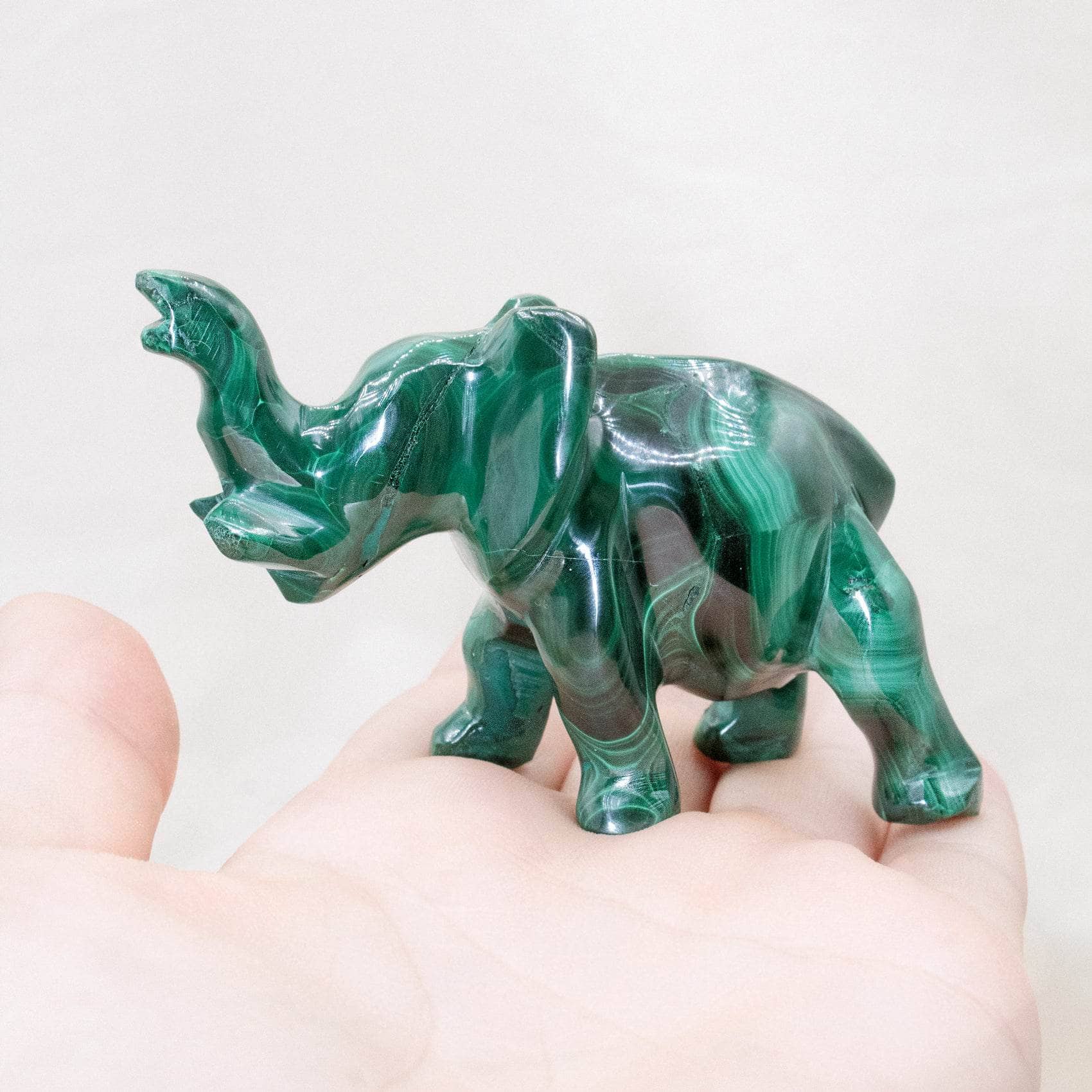 Genuine Malachite Elephants - Hand Carved - 1 of a Kind、mySite、hinf8tx79