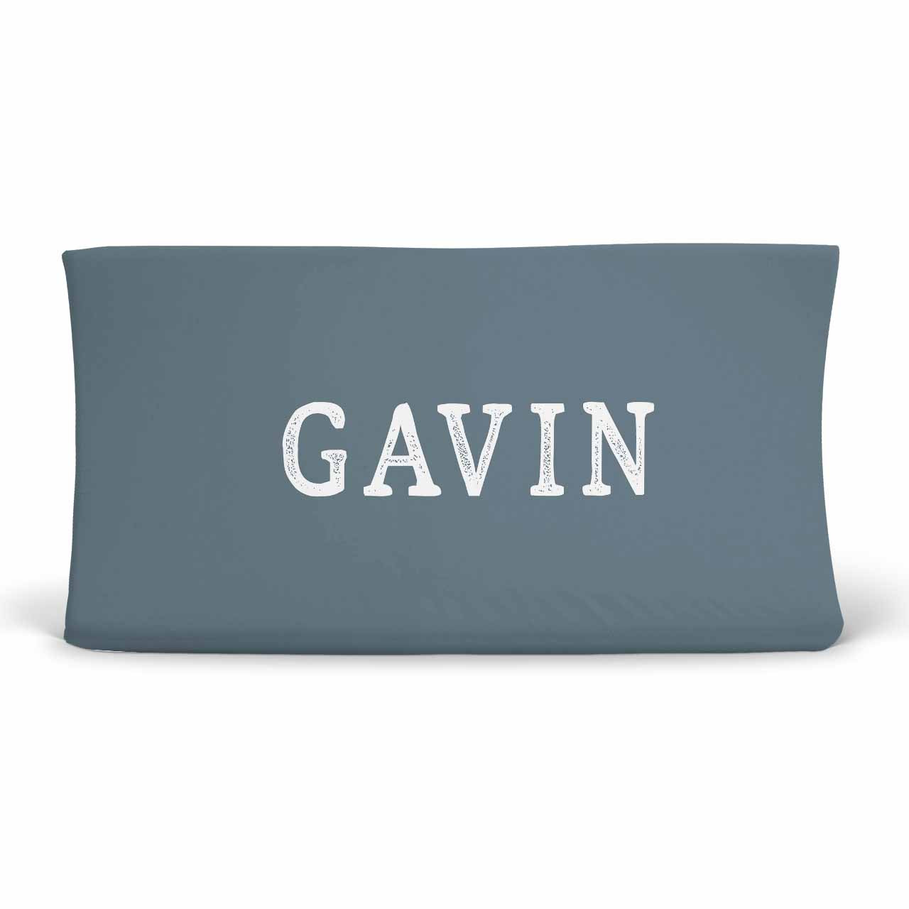  Color Story | Dusty Blue Personalized Changing Pad Cover、mySite、layawaytickets