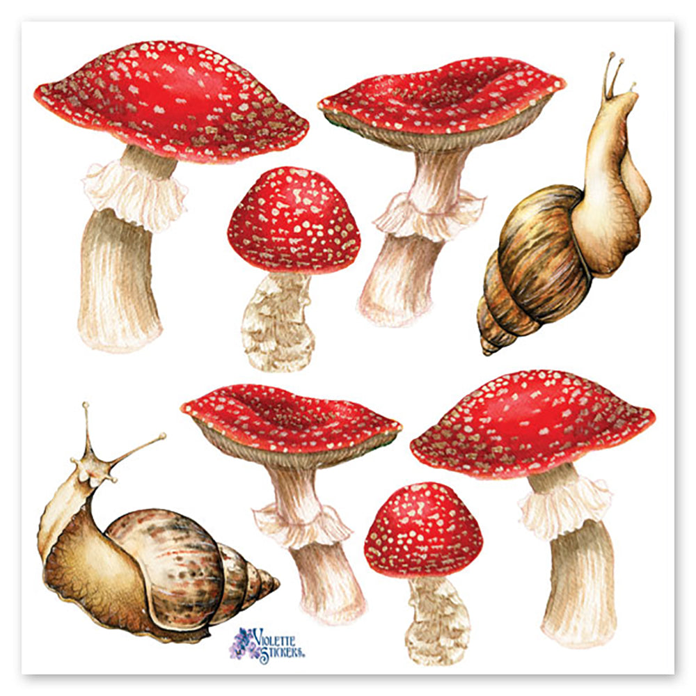  Red Mushrooms Stickers、mySite、ghnorth
