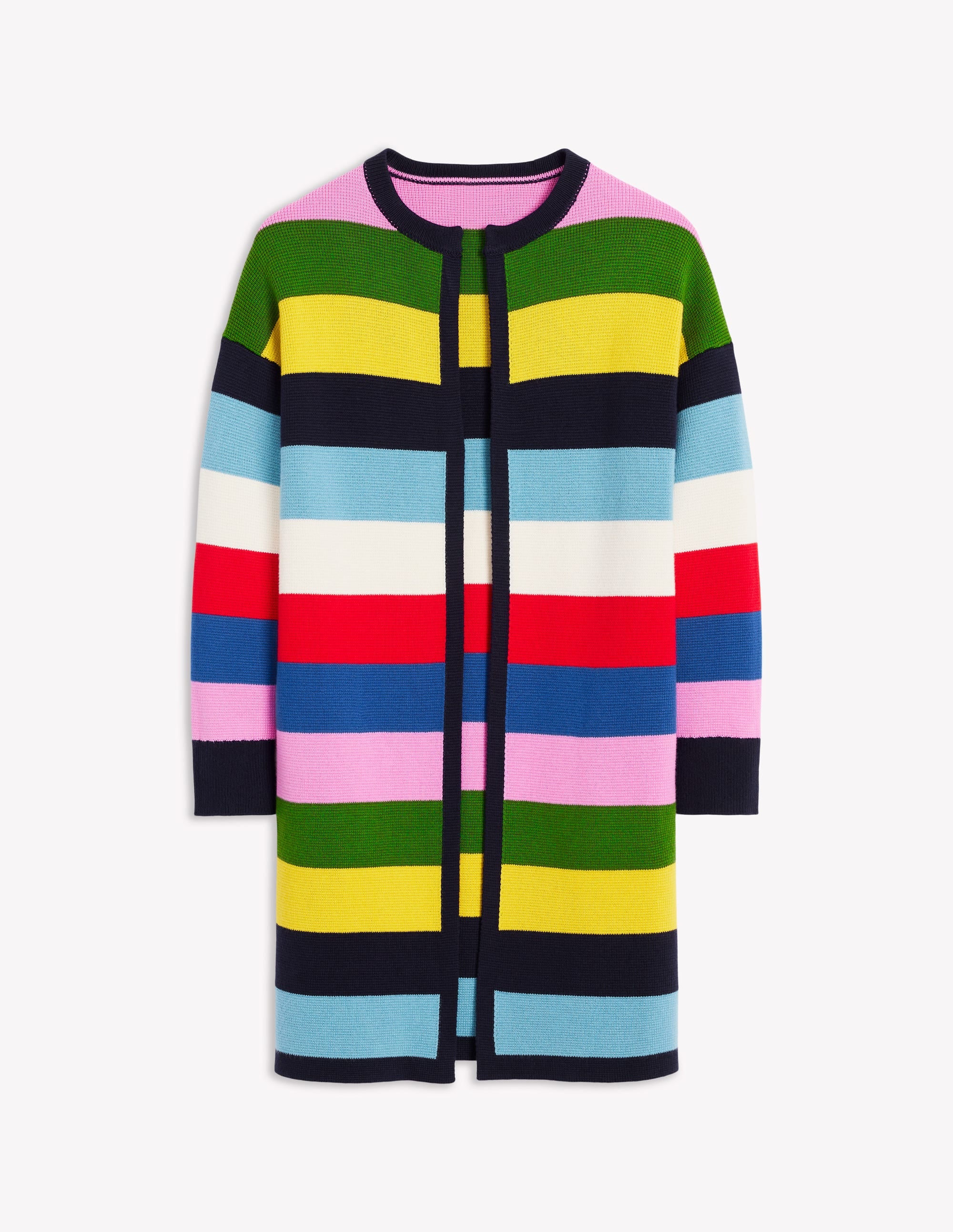  Striped Cotton-Blend Coatigan-Poppy Red, Blue Multi、mySite、ashleygrahame