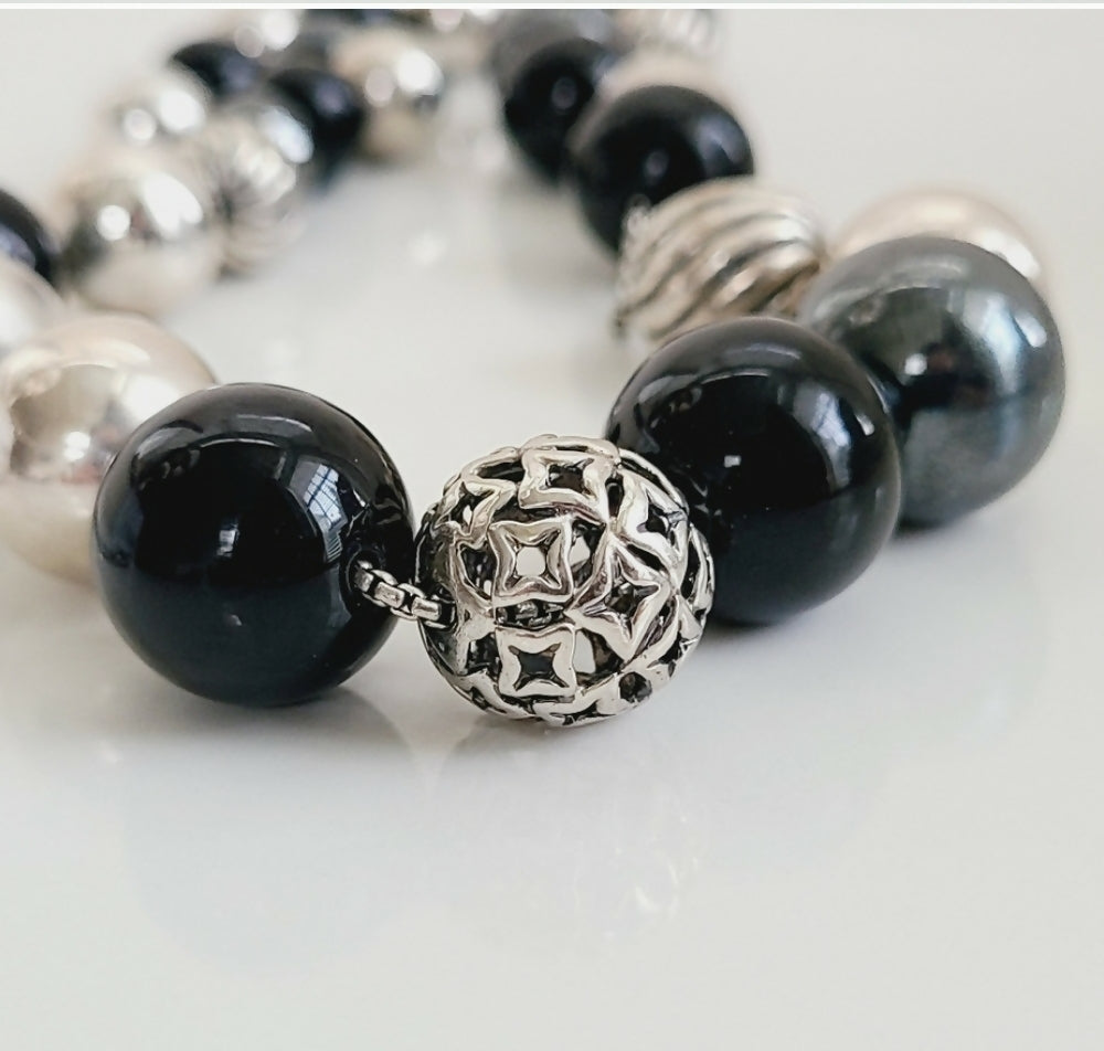 David Yurman Elements Bead Necklace 鈥?Black Onyx & Hematite、mySite、hinf8tx79
