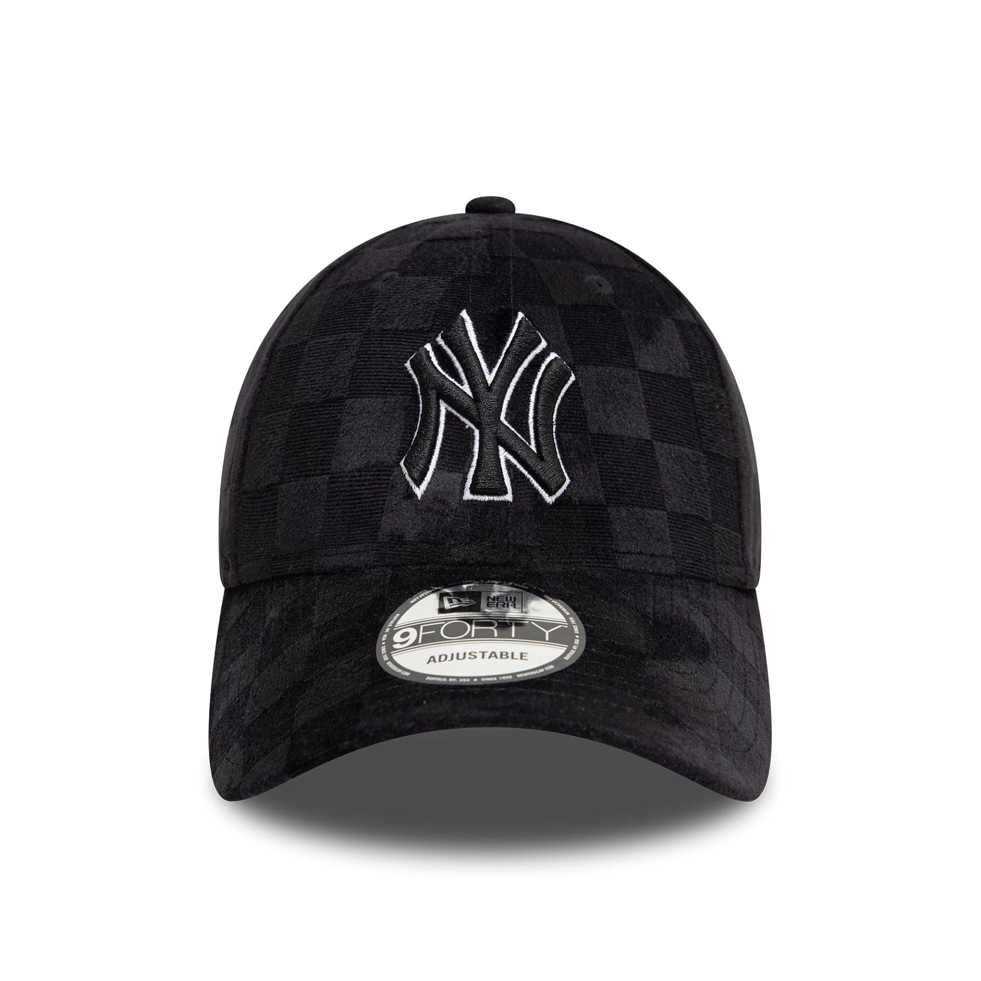 New York Yankees Tonal Check Black 9FORTY Adjustable Cap、mySite、vikingsvslions