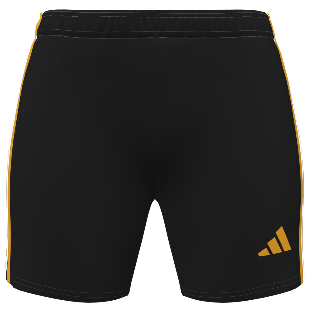 adidas Women Custom Graphic 25 Short Castro Valley SC - Black/Gold、mySite、noshort