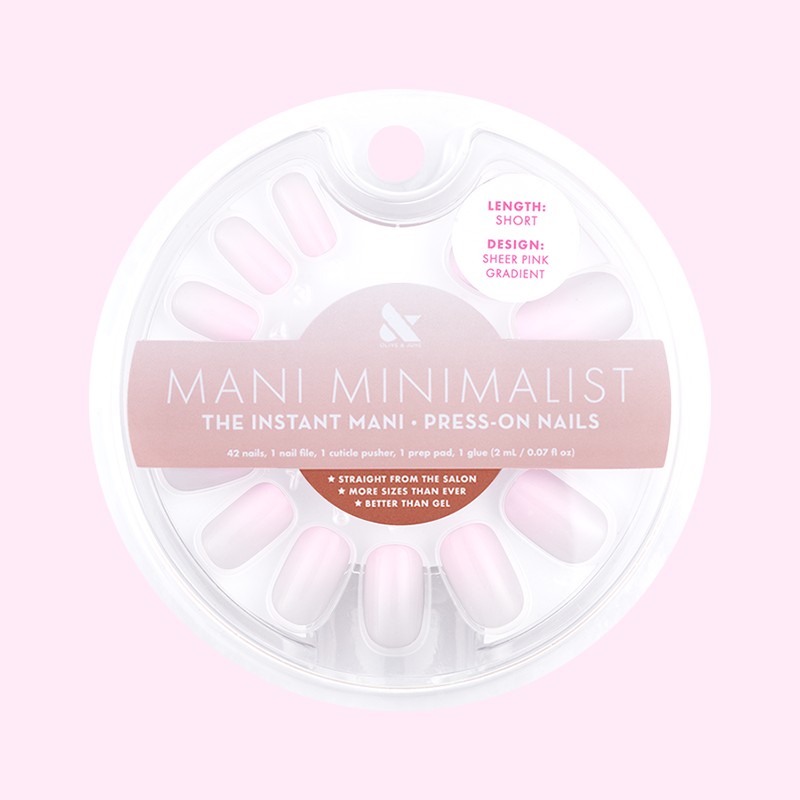 Sheer Pink Gradient - Press-On | Short | Squoval、mySite、solidvoid