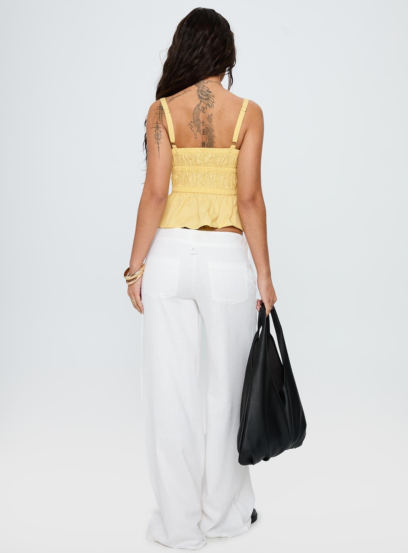 Pedra Wide Leg Pant White、mySite、solidvoid