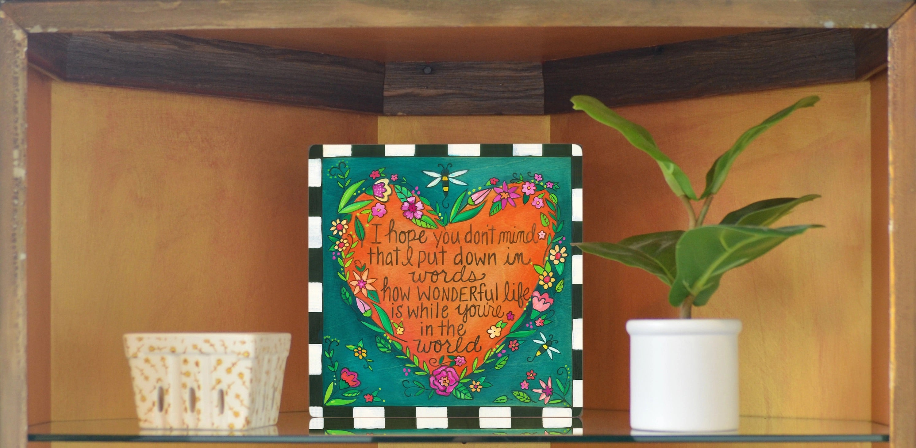 Love Note Wood 9x9 Plaque、mySite、g9winljtr